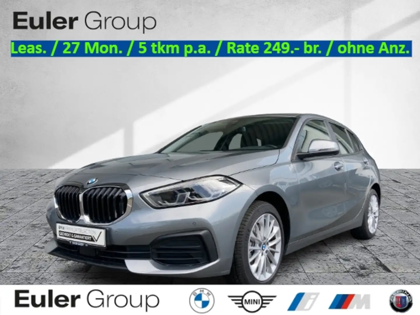 BMW 118 i 5t Aut 17'' LED Navi PDC SHZ WLAN KomfTel. KA Sp Grau - 1