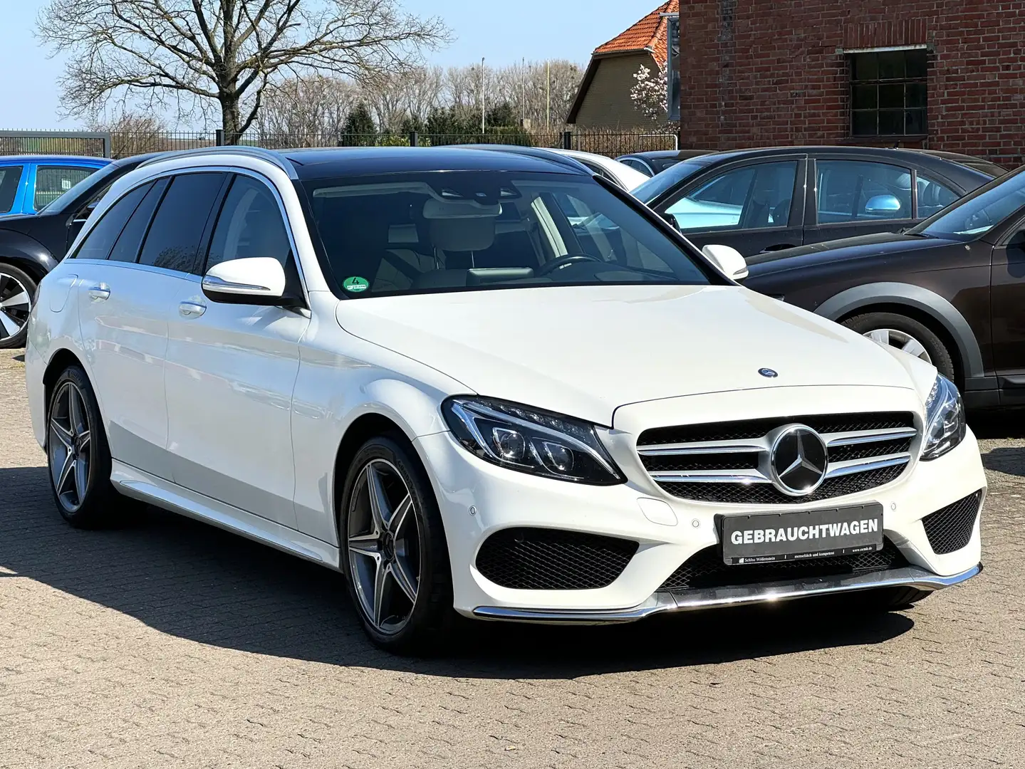 Mercedes-Benz C 250 C 250 BlueTec d AMG Line Leder Pano LED AHK Burm. Bianco - 2