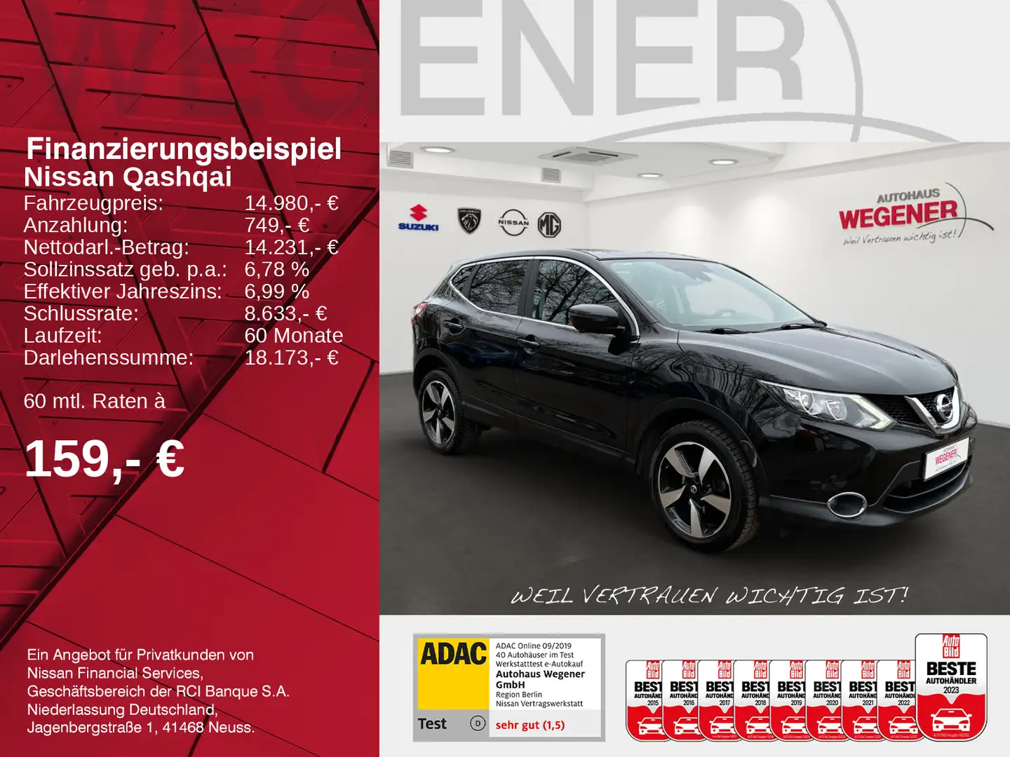 Nissan Qashqai QASHQAI N-CONNECTA NAVI SHZ 360° KAMERA ALU KLIM Noir - 2
