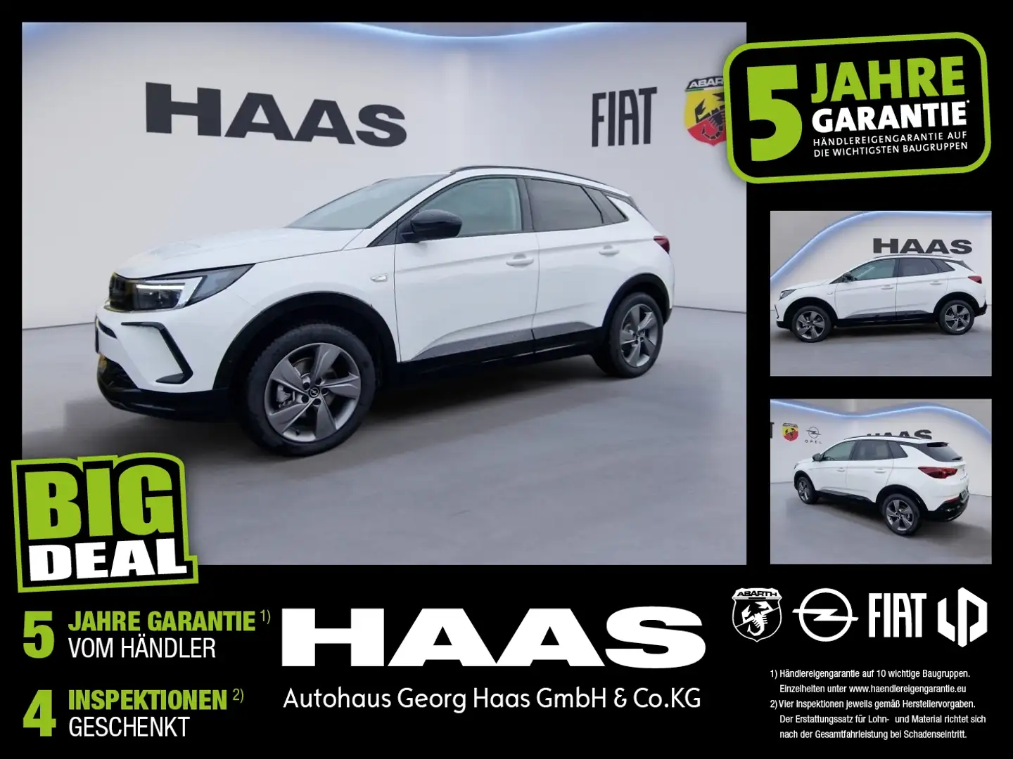 Opel Grandland 1.2 Turbo Navi,Sitzheizung,Allwetter. Weiß - 1