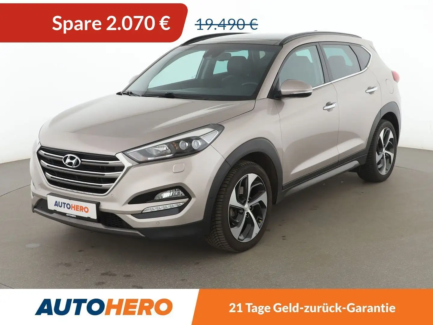 Hyundai TUCSON 1.6 TGDI Premium 4WD Aut*NAVI*TEMPO*CAM*PDC*SHZ* Weiß - 1