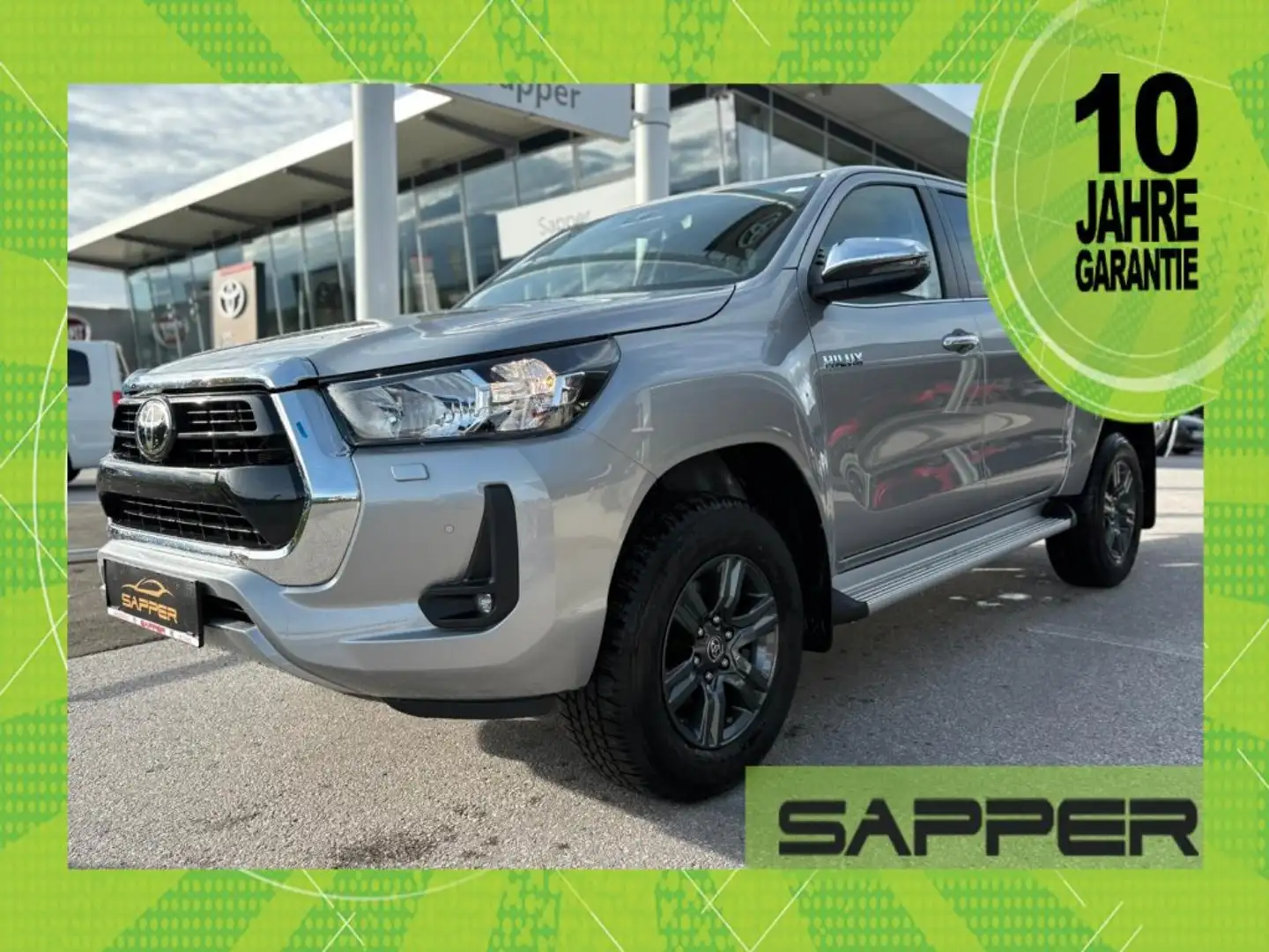 Toyota Hilux DK Active 4WD 2,4 D-4D Aut. Silber - 1
