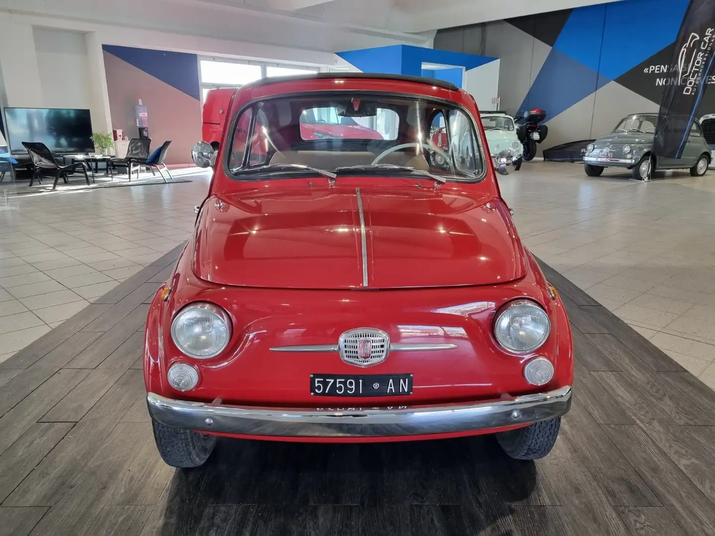 Fiat 500 Nuova 500 D targhe originali "targa oro" Kırmızı - 2