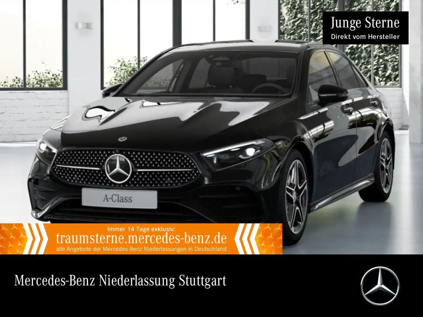 Mercedes-Benz A 250 e Lim AMG+NIGHT+PANO+360°+MULTIBEAM+TOTW+8G Schwarz - 1