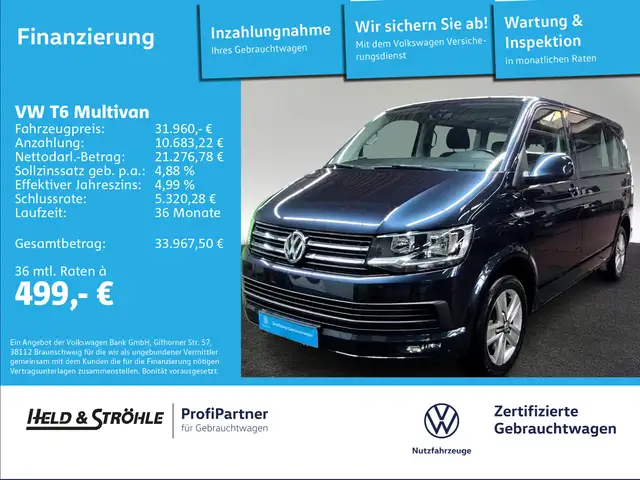 Volkswagen T6 Multivan Comfortline 2.0 TDI DSG STANDHZG NAV