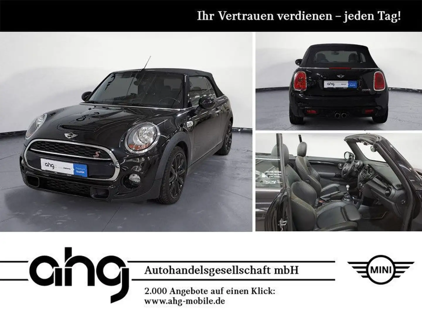 MINI Cooper S Cabrio Klima Sportsitze PDC NSW ISOFIX Schwarz - 1