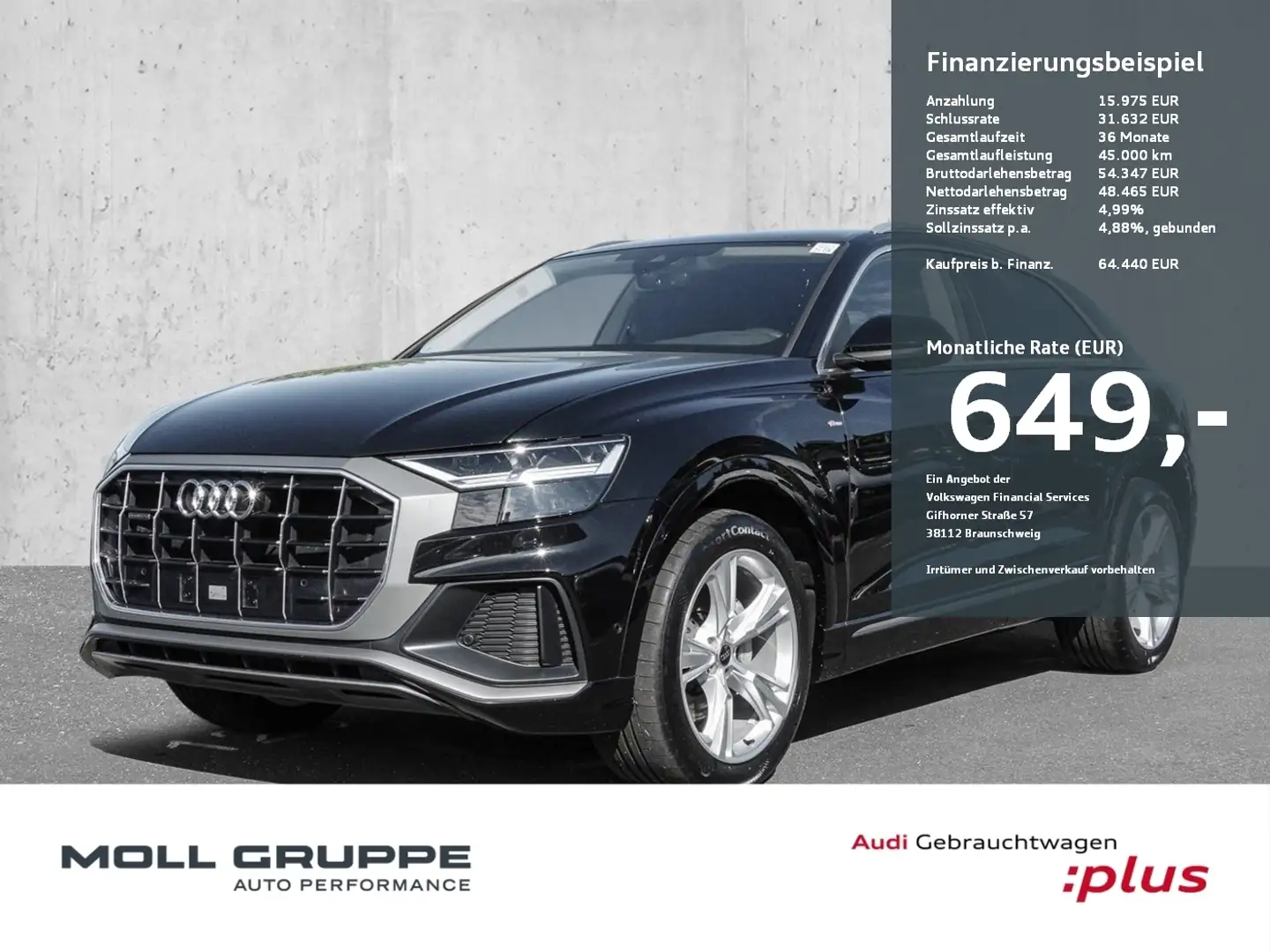 Audi Q8 SUV 50 TDI quattro 210(286) tiptronic AHK B&O Vir Schwarz - 1