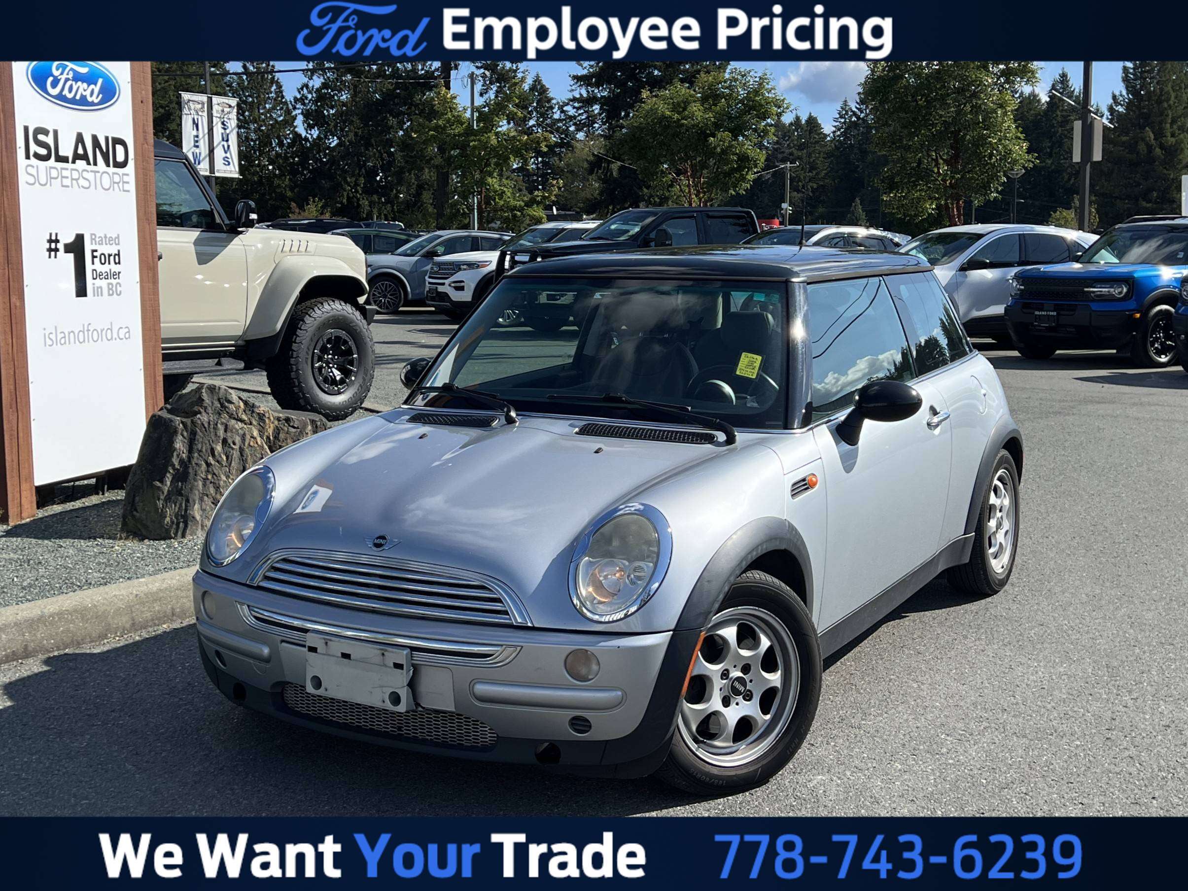 Silver 2004 MINI Cooper Hatchback Front-Wheel Drive Manual