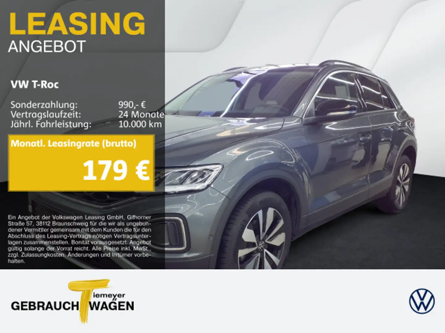 Volkswagen T-Roc 1.0 TSI GOAL LM17 NAVI SITZHZ LED Grau - 1