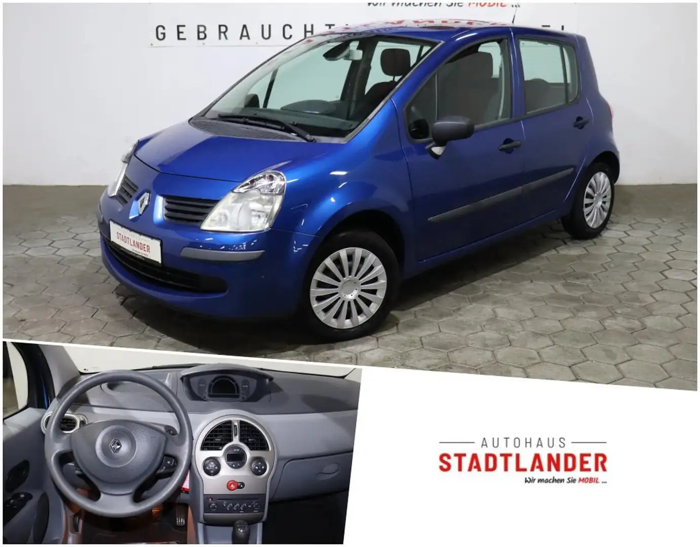 Renault Modus Cite GLASDACH*KLIMAAUT.*TÜV Blau - 1