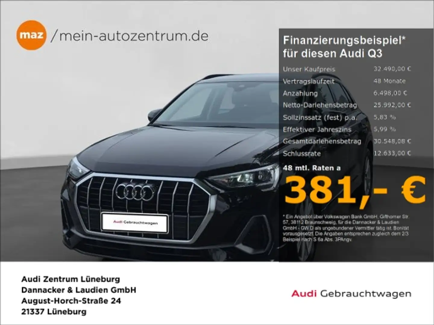 Audi Q3 35 2.0 TDI S line Alu LED Navi Virtual-Cockpi Schwarz - 1