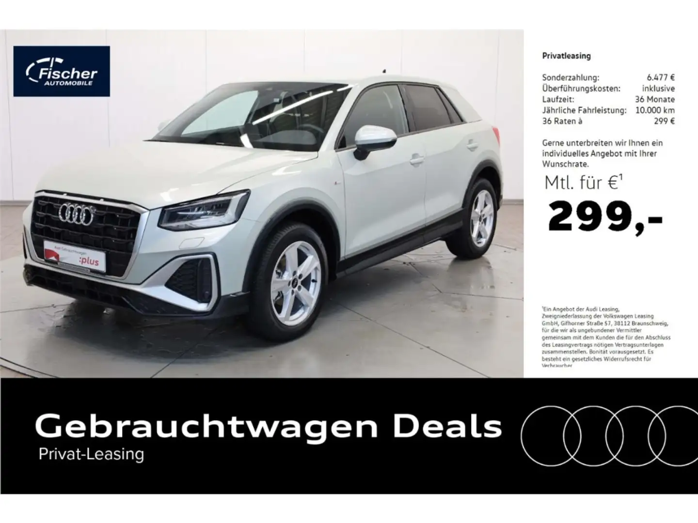 Audi Q2 35 TFSI S line S-Tronic AHK/S-Leder/NAV/Virt+ Silber - 1