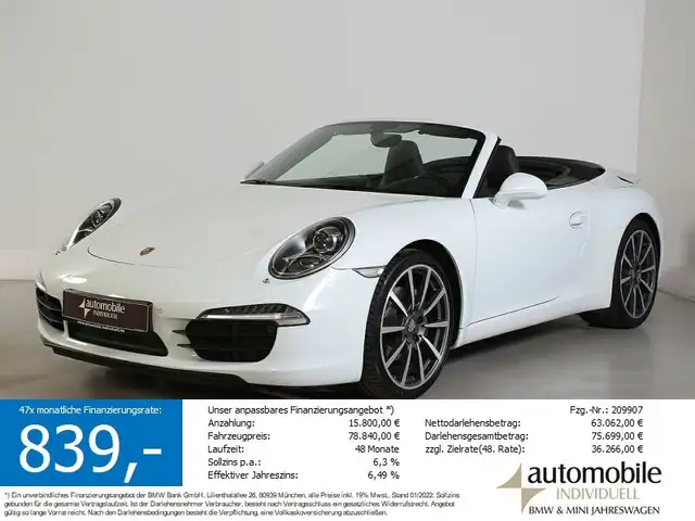 Porsche 991 911 Carrera Cab  PDK PCM Xen BoseApproved