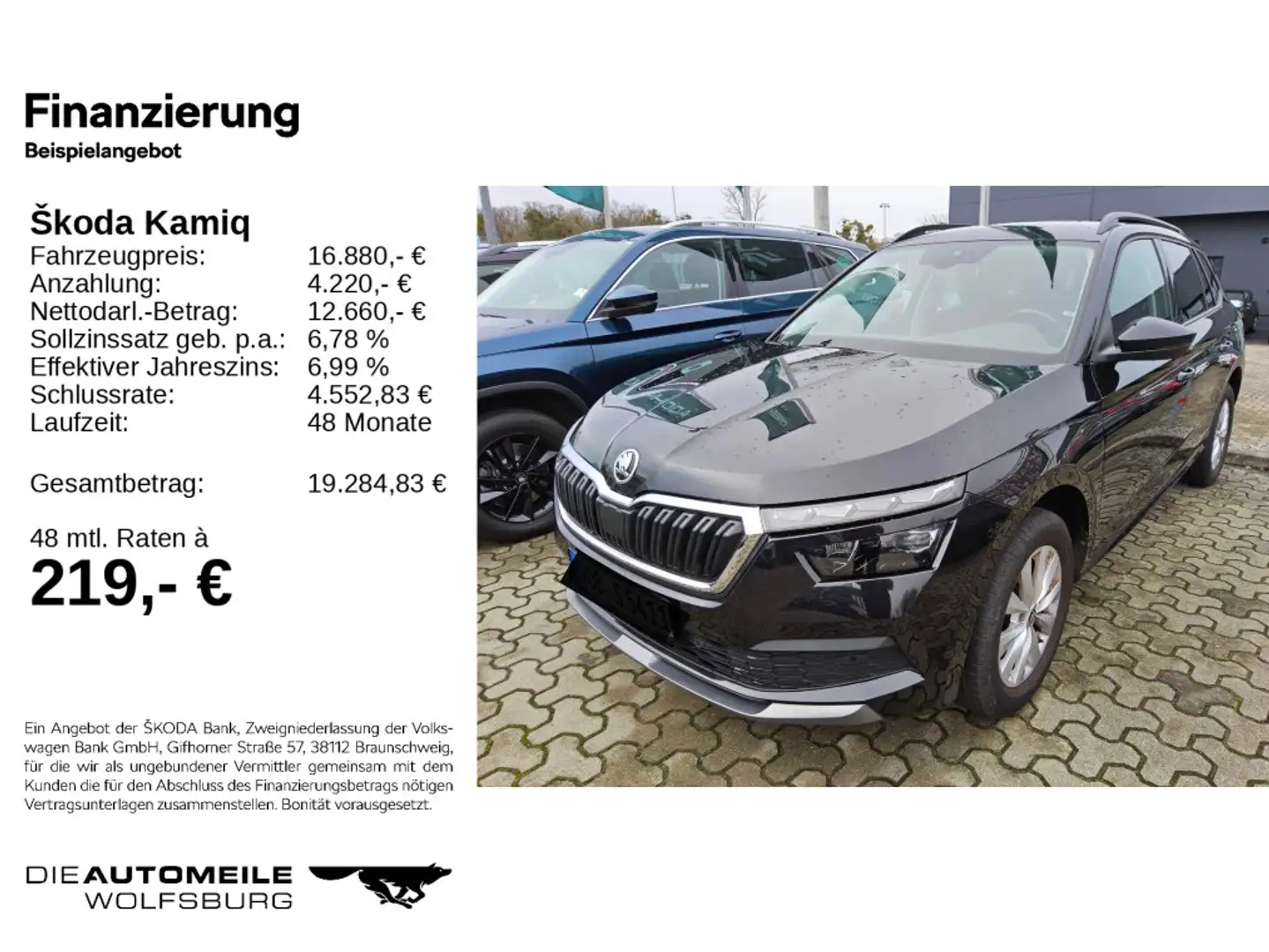 Skoda Kamiq 1.0 TSI Ambition Tempo/Einparkhi/Multilenk Schwarz - 2