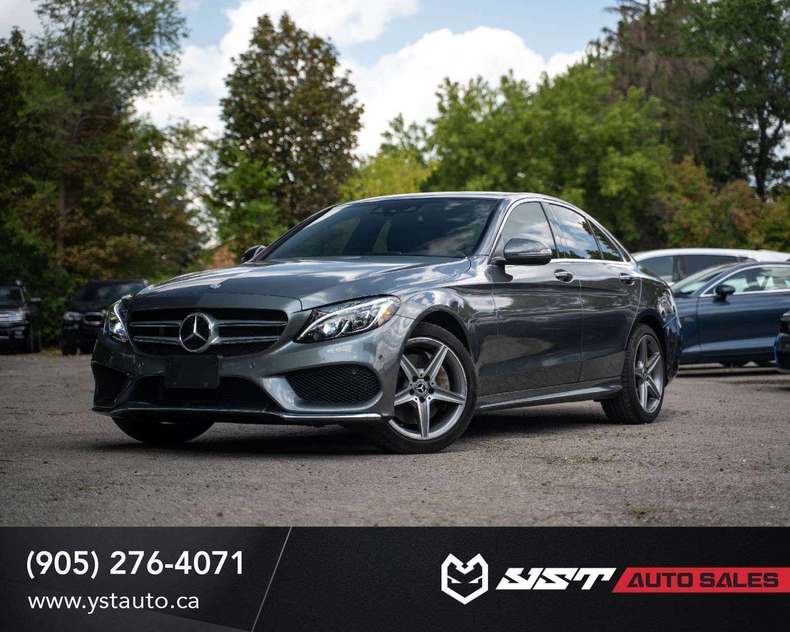 Gray 2017 Mercedes-Benz C-Class Sedan All-Wheel Drive Automatic