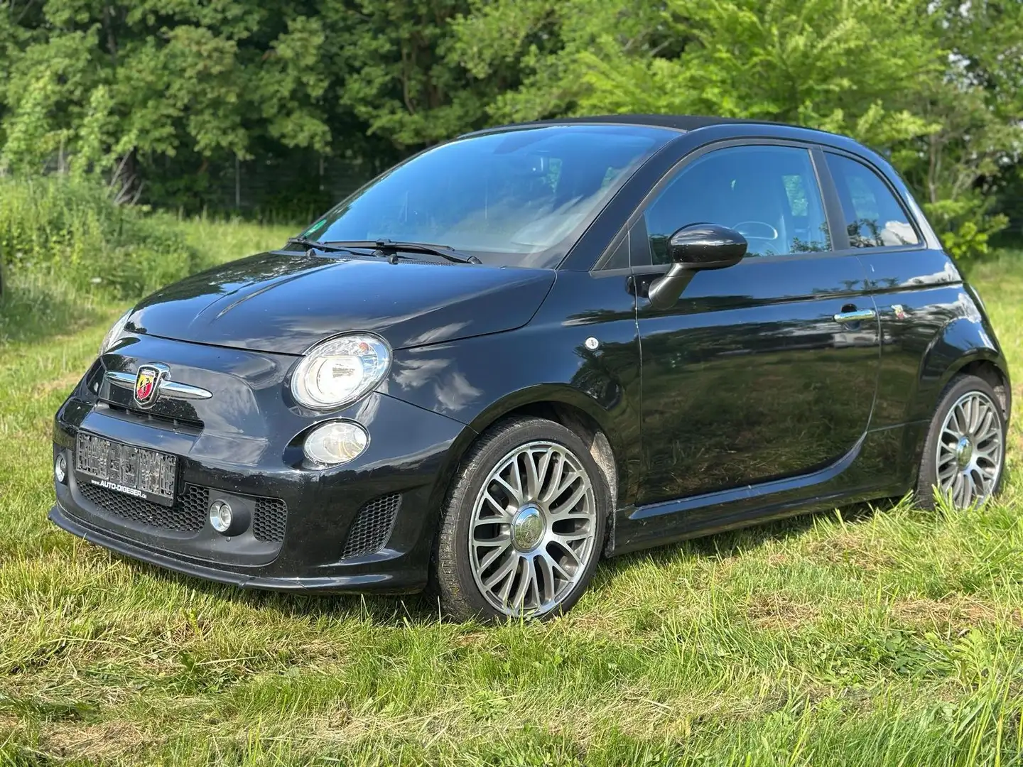 Abarth 500C Fiat 500C Abarth Cabrio Black *PDC*Vollleder*8F* Negro - 1