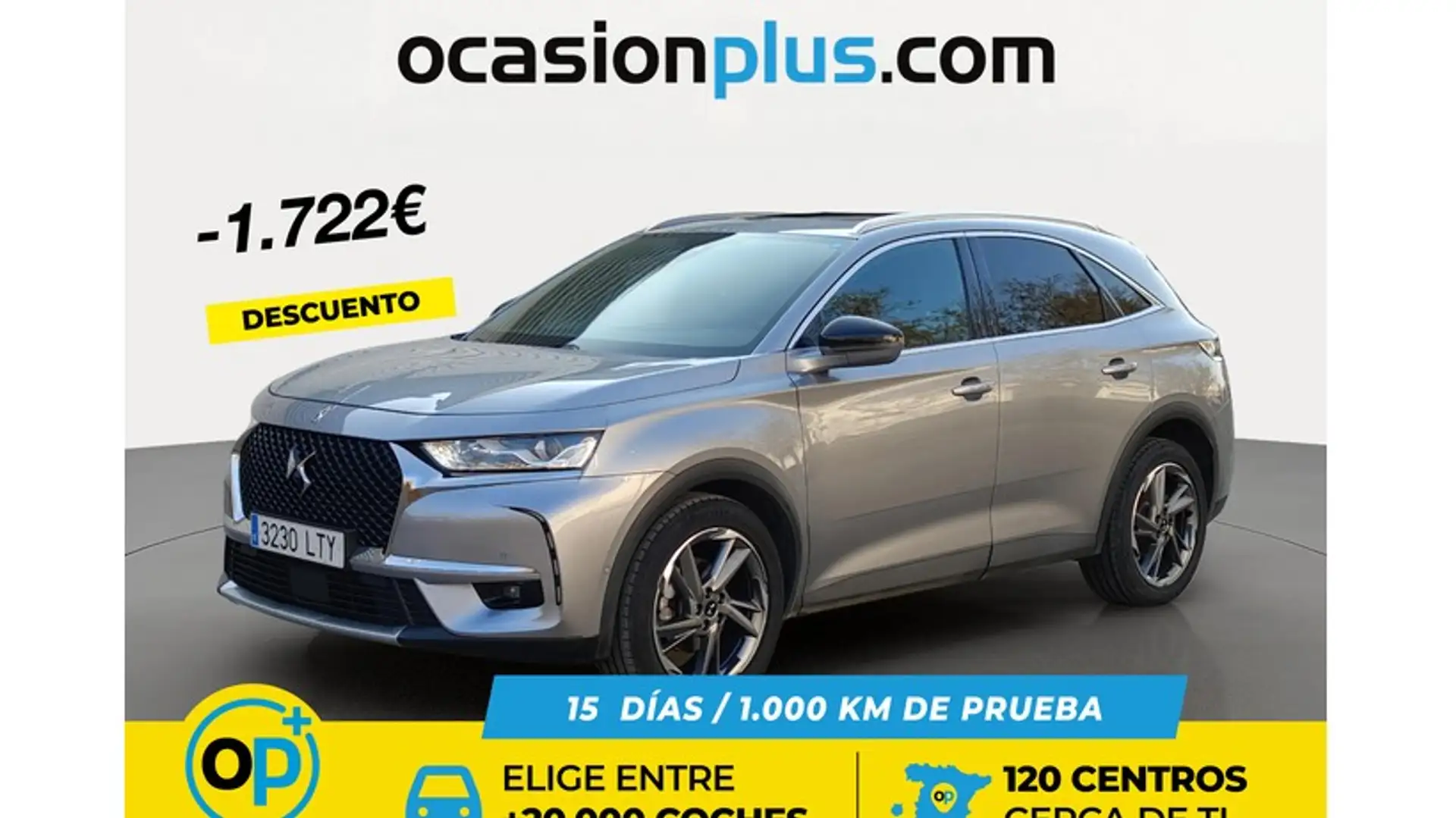 DS Automobiles DS 7 Crossback 1.5BlueHDi Bastille + Aut. Plateado - 1