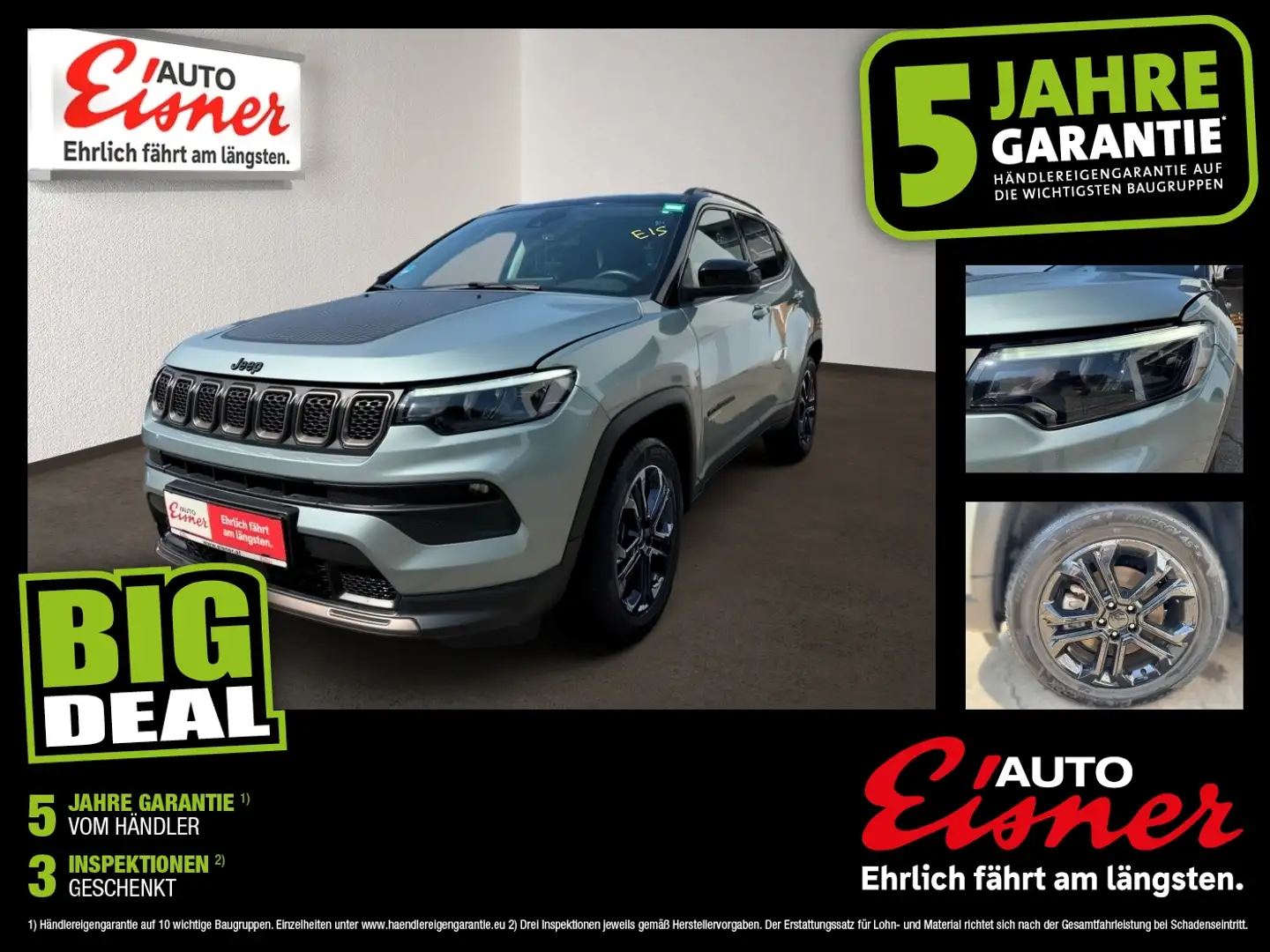 Jeep Compass 1.3 PHEV UPLAND AT Zwart - 1