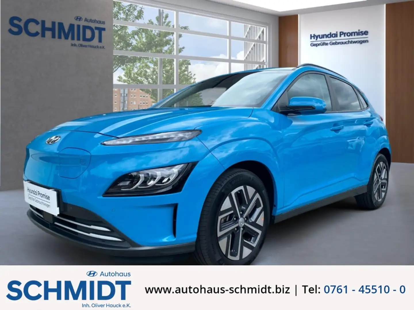Hyundai KONA Prime Elektro 2WD HUD Navi Soundsystem LED ACC App Blau - 1