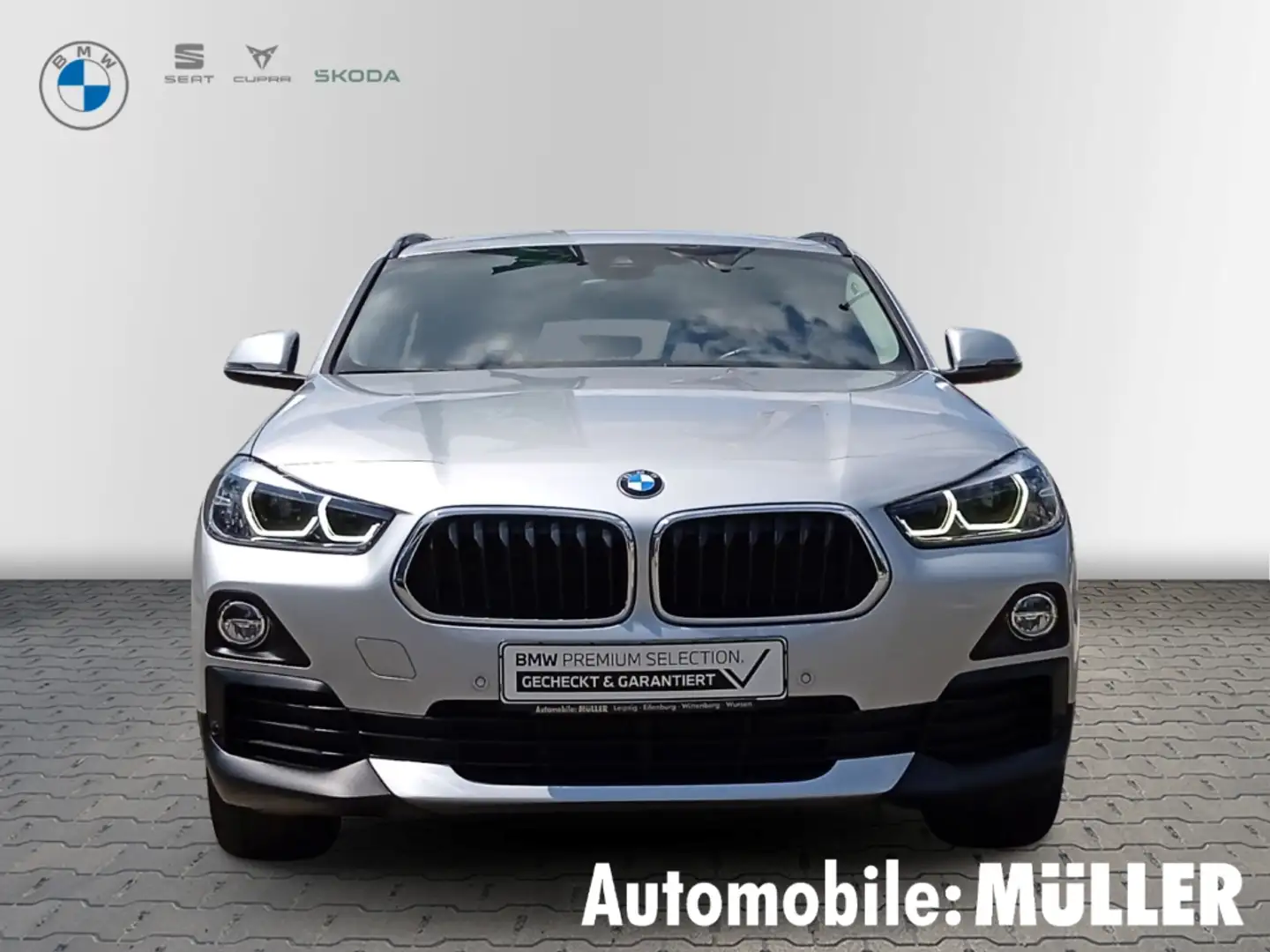 BMW X2 sDrive 18 d NAVI+EL. AUSSENSPIEGEL+KEYLESS+PDC+LED Argent - 2