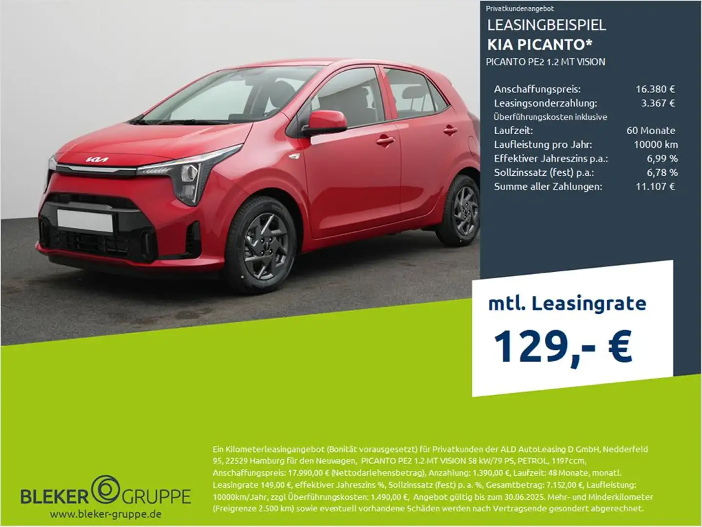 Kia Picanto PE2 1.2 MT VISION Rot - 1