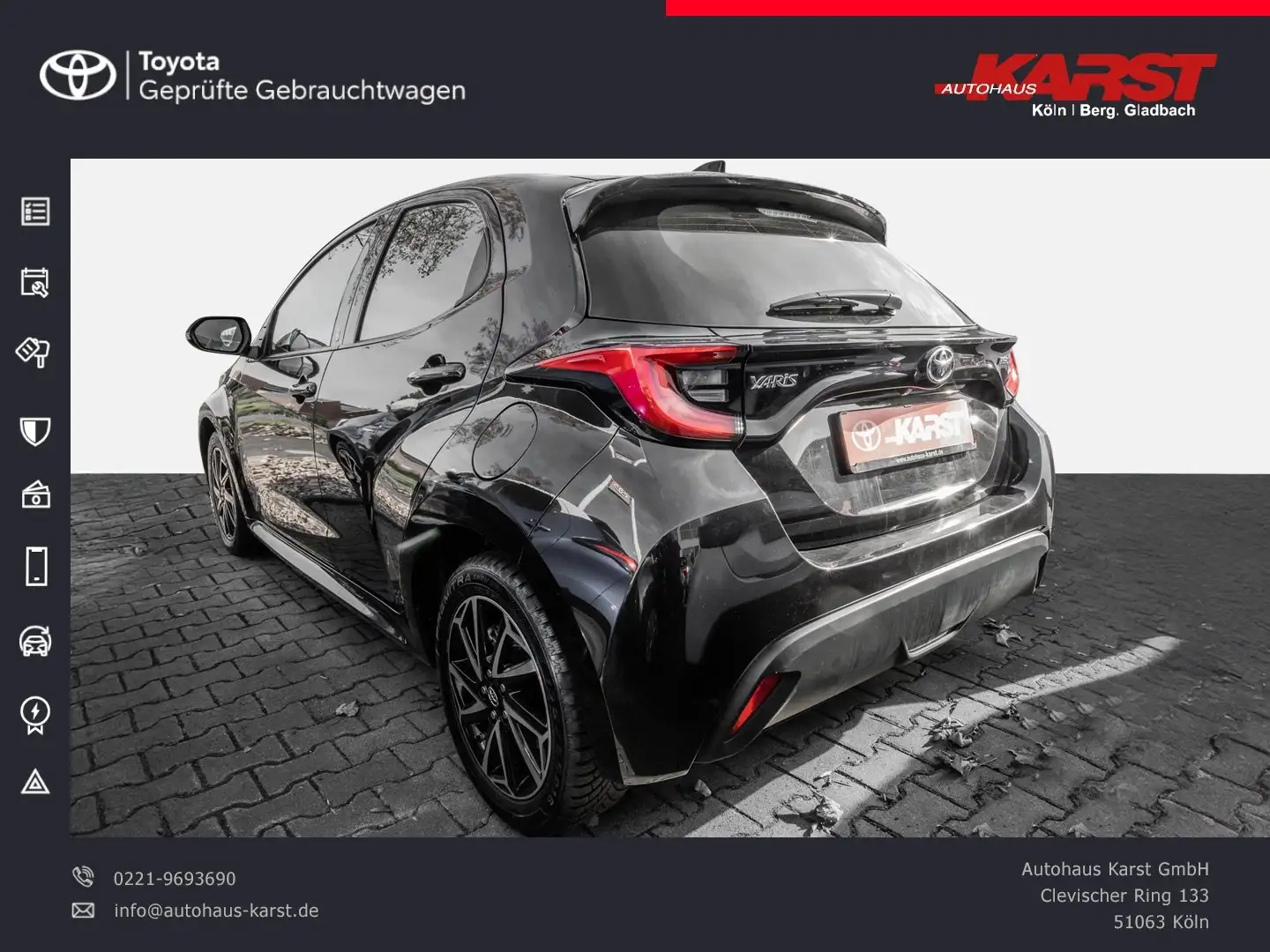 Toyota Yaris HEV 1.5 VVT-i Team D SHZ ALU  Car Play Nero - 2