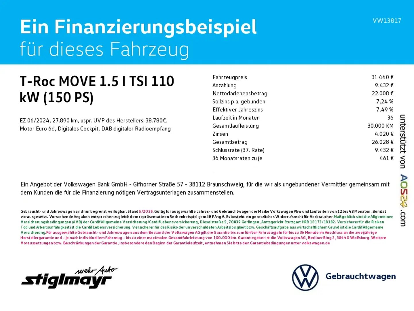 Volkswagen T-Roc MOVE 1.5 l TSI Blau - 2