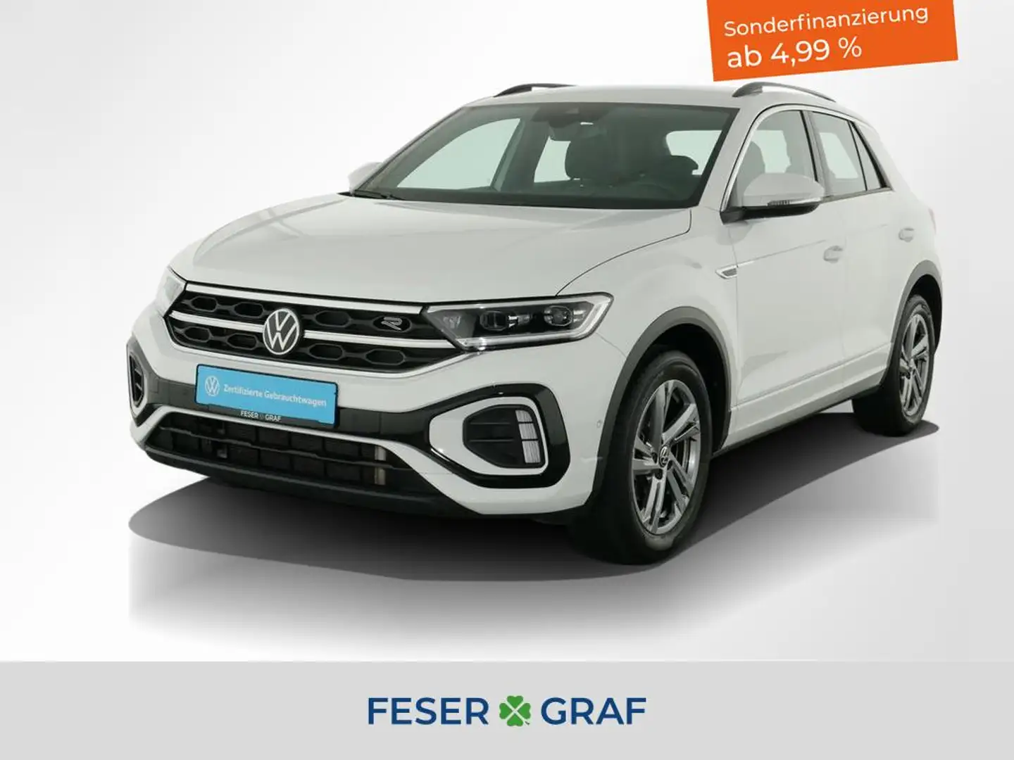 Volkswagen T-Roc 1.5 TSi R-Line AHK LED ACC Navigationssystem Weiß - 1