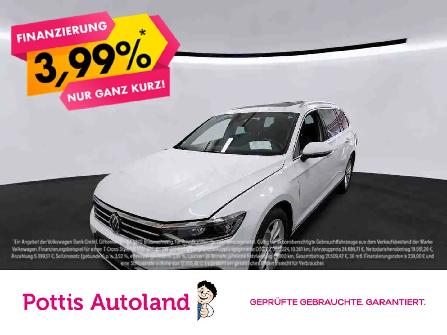 Volkswagen Passat Variant 2.0 TDI DSG ELEGANCE STANDHZG PANO AHK Weiß - 1