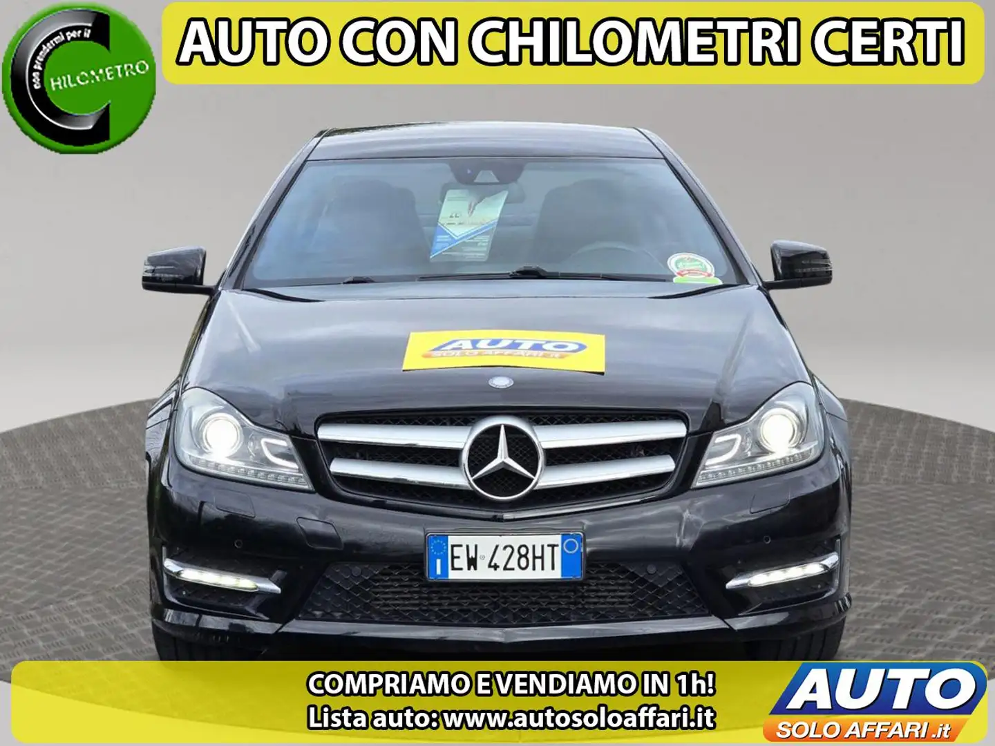 Mercedes-Benz C 220 CDI Coupé AVANTGARDE AUTOMATICA UNIPROPRIETARIO Nero - 2