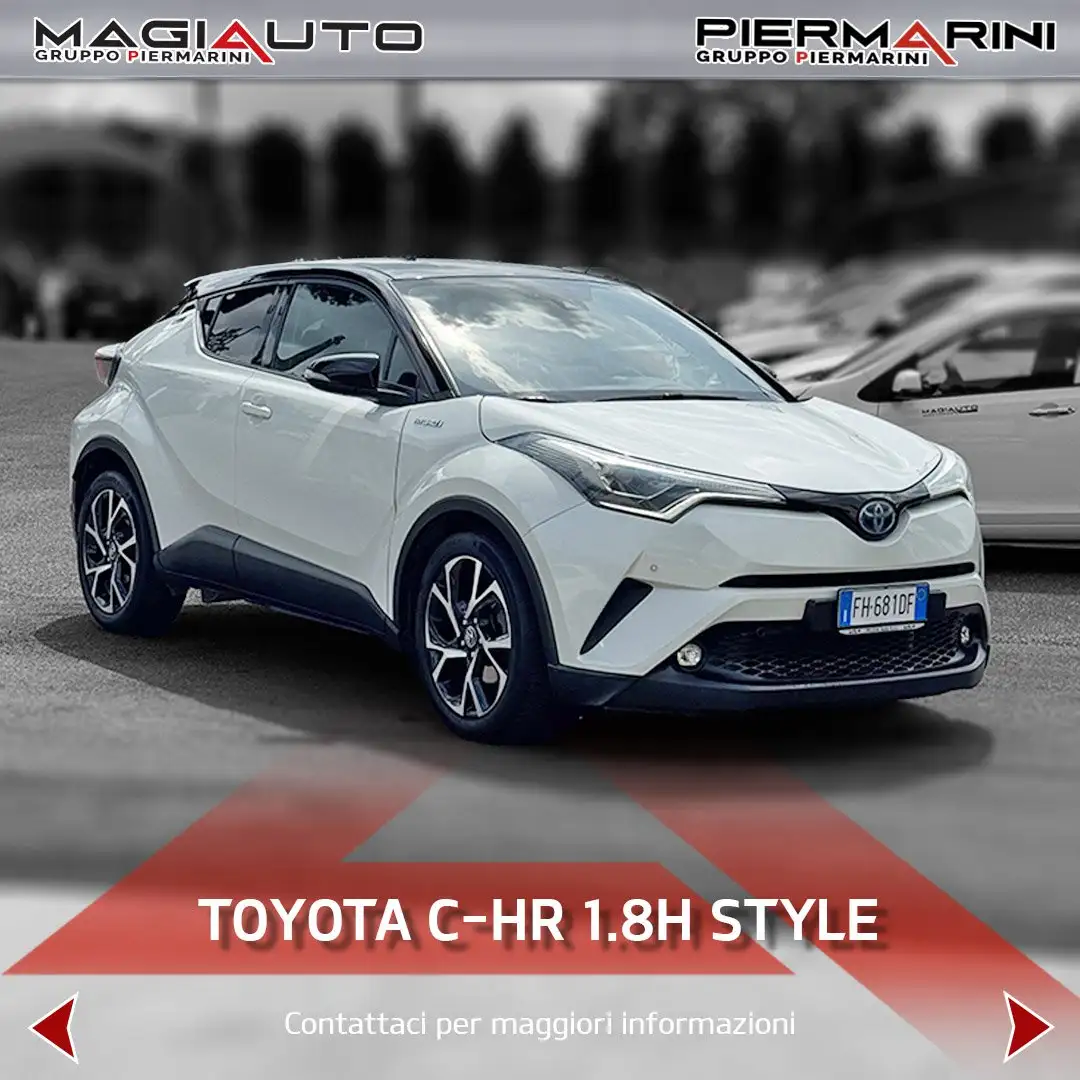 Toyota C-HR 1.8 Hybrid CVT Style Bianco - 1