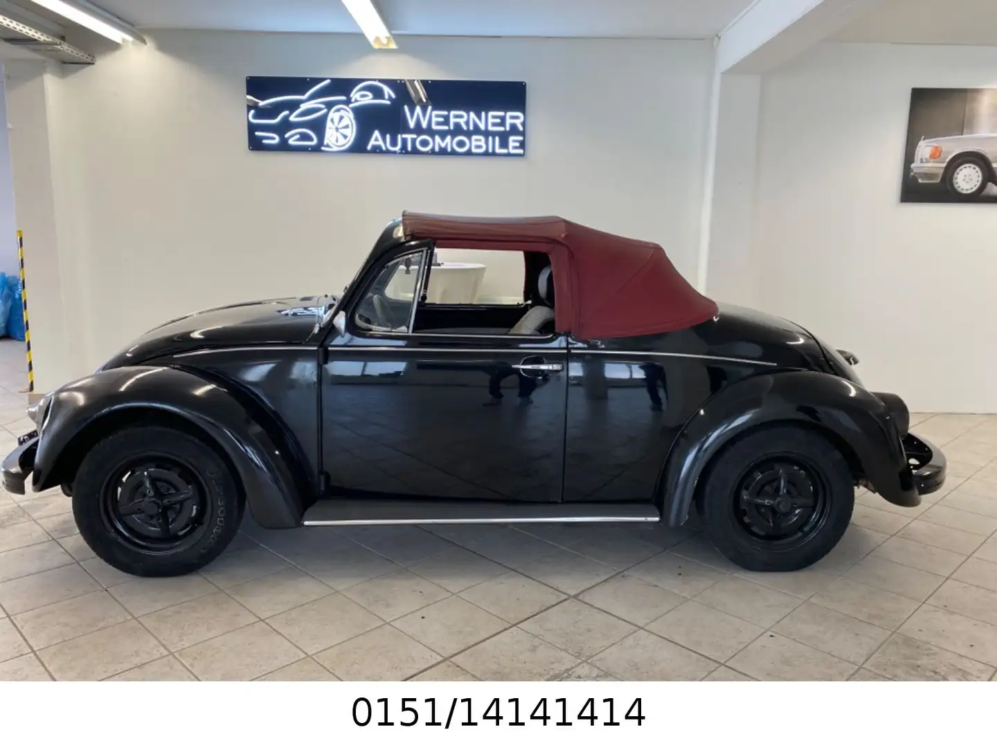 Volkswagen Käfer mit Speedster-Umbau zum Cabriolet Schwarz - 1