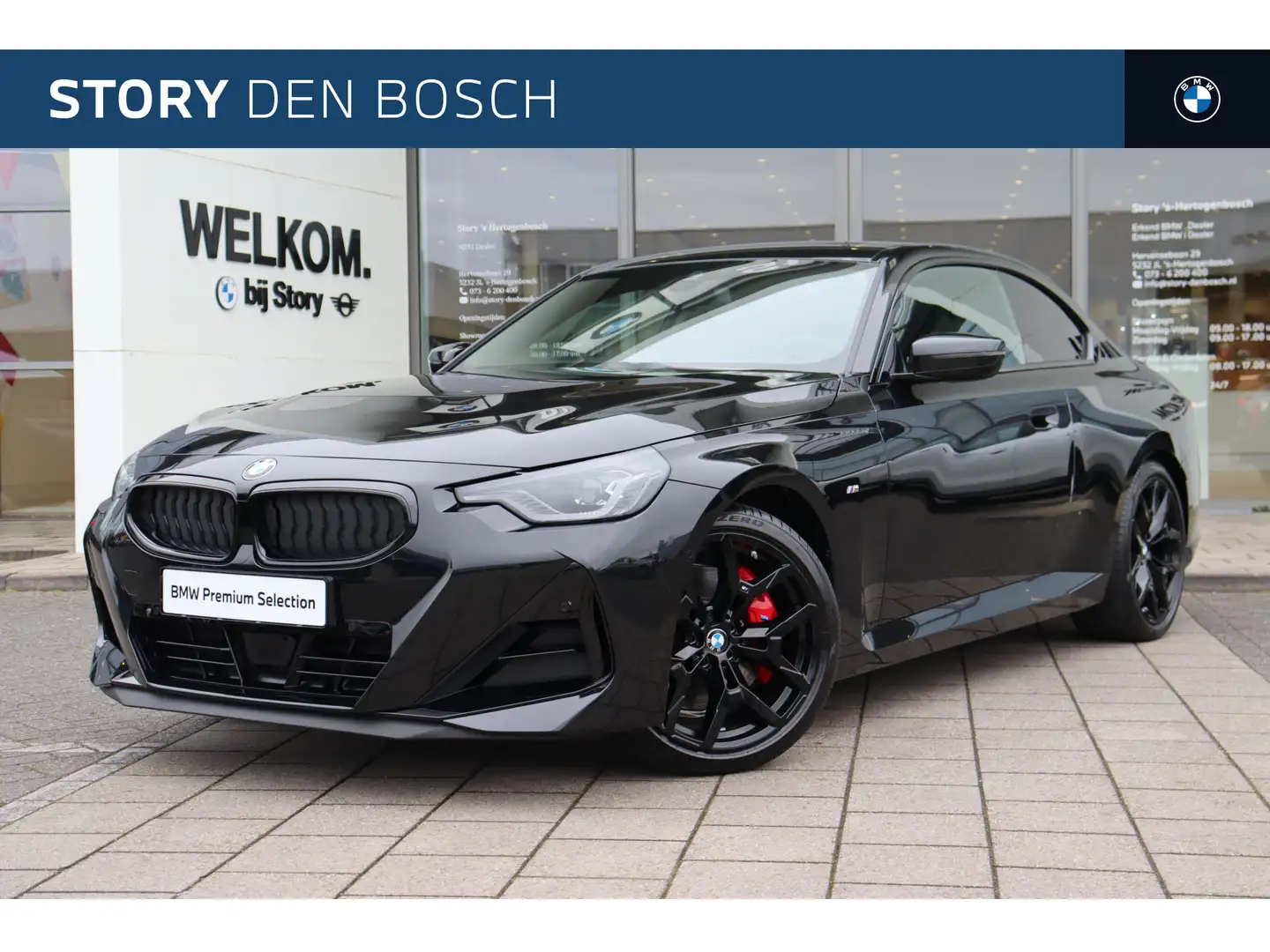 BMW 218 2 Serie Coupé 218i M Sport Automaat / Stoelverwarm Zwart - 1