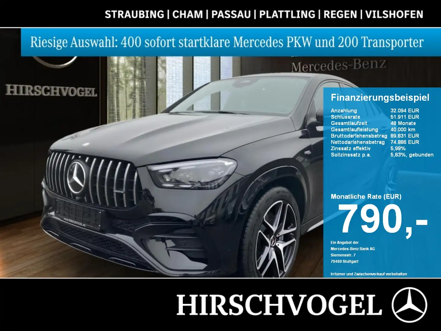 Mercedes-Benz GLE 53 AMG 4M+ Night+Pano+AHK+DISTRO+HUP+KEYLESS Noir - 1