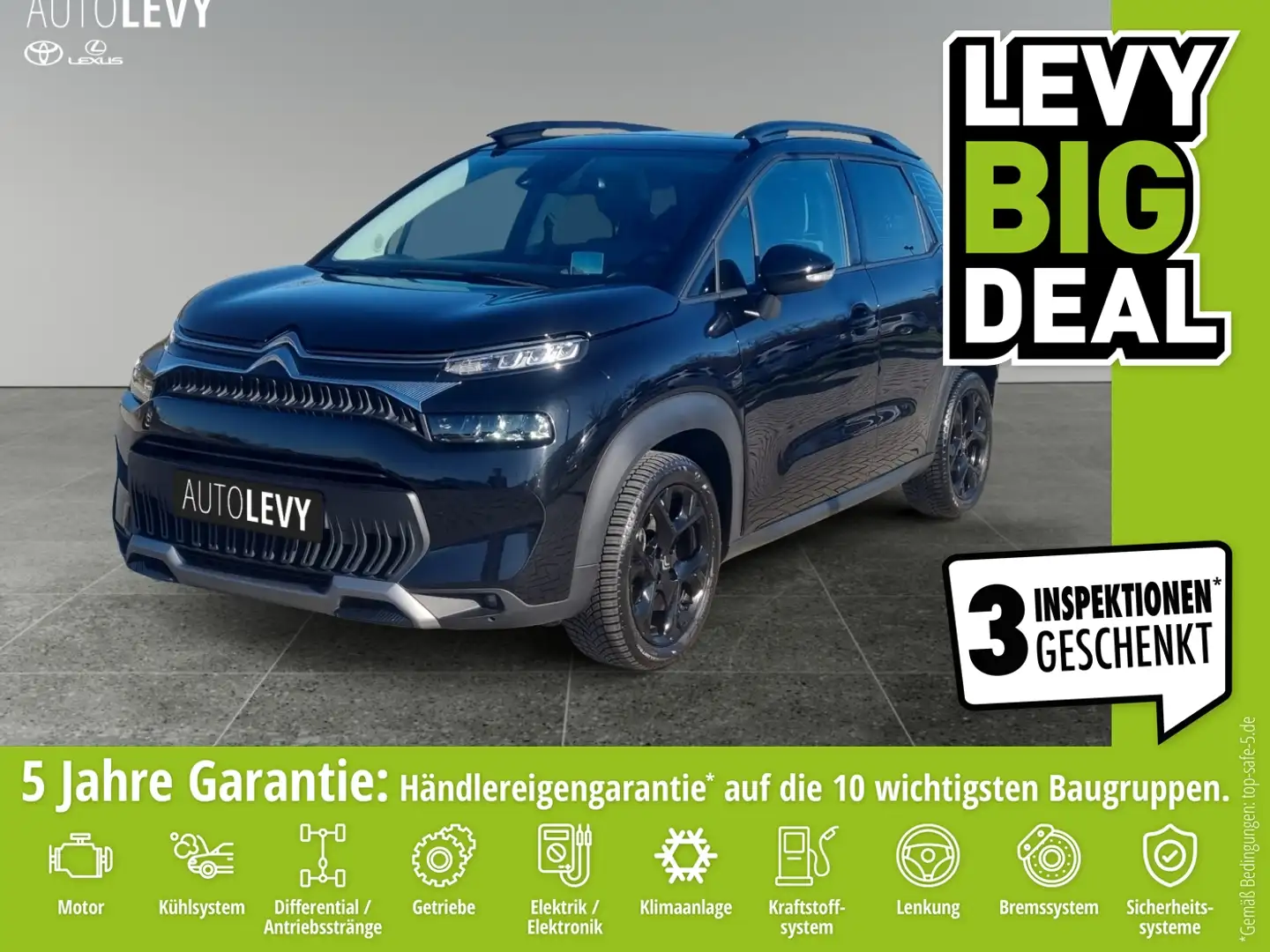 Citroen C3 Aircross 1.2 PT 130 Max +Automatik+Panorama++ Schwarz - 1
