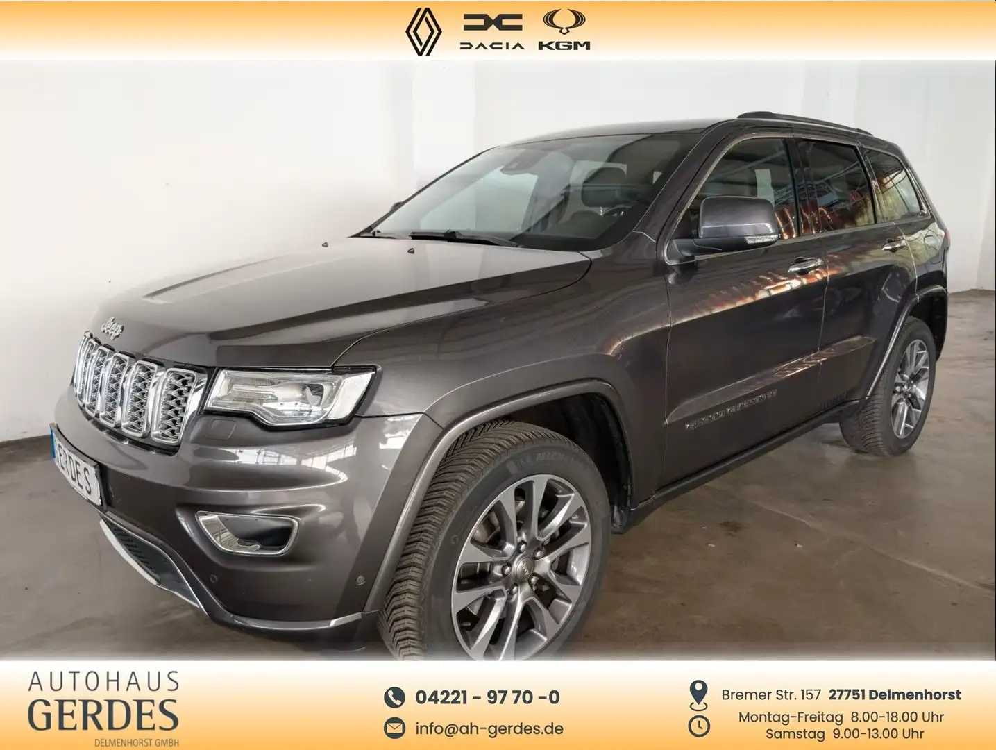 Jeep Grand Cherokee 3.0 CRD Overland Grau - 1