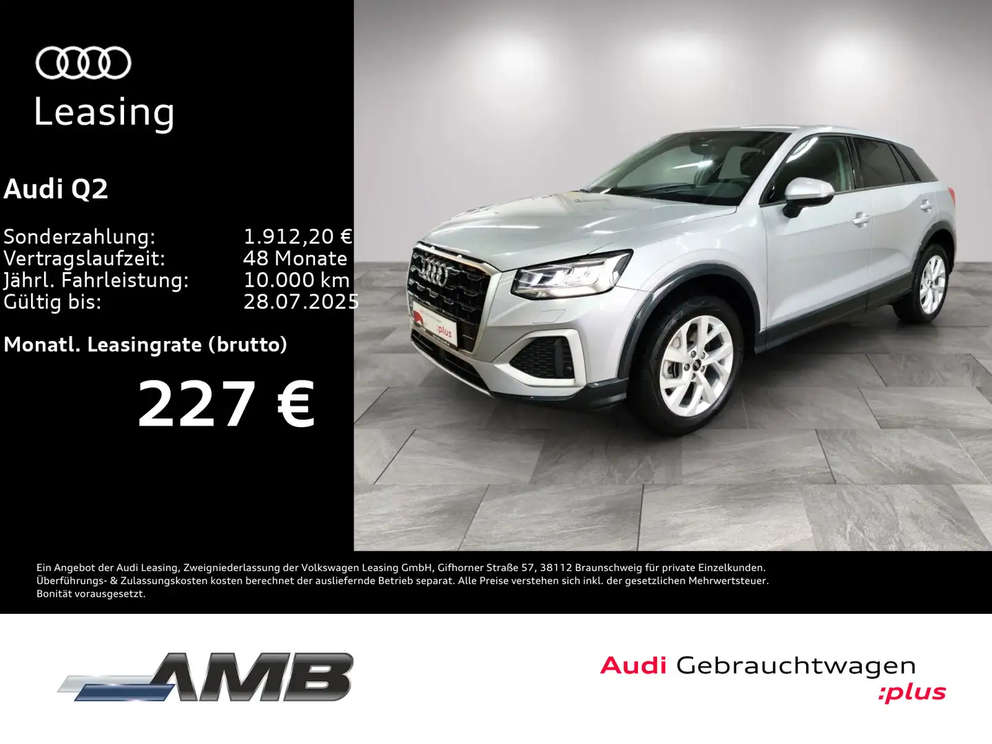 Audi Q2 Advanced 35 TDI S-tr/AHK/virtC/Sitzhz/06.29Ga Argent - 1
