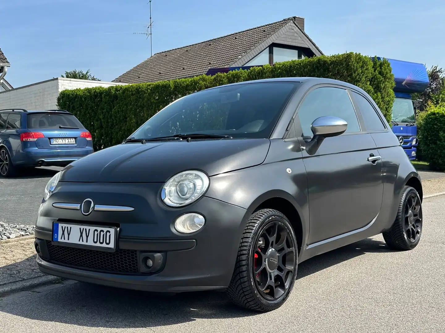 Fiat 500 1.4 16V Sport, original mattschwarz lackiert Nero - 1