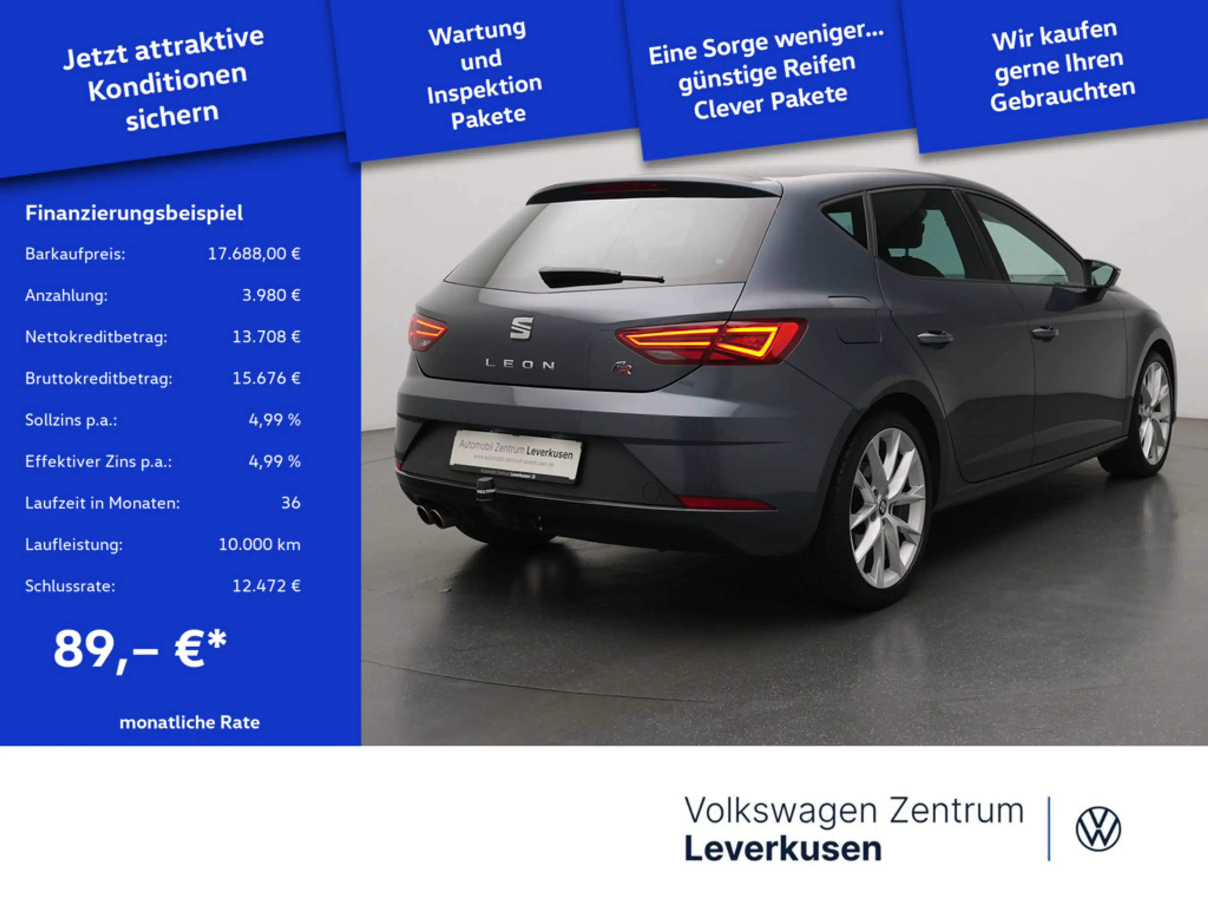 SEAT Leon FR NAVI ACC AHK LEDER LED SHZ KEYLESS — photo 2