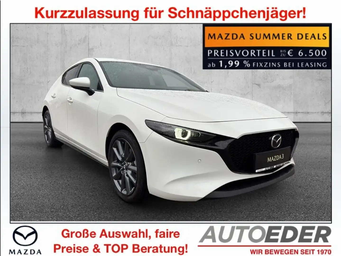 Mazda 3 Mazda3 e-Skyactiv-G140 Centre-Line Weiß - 1
