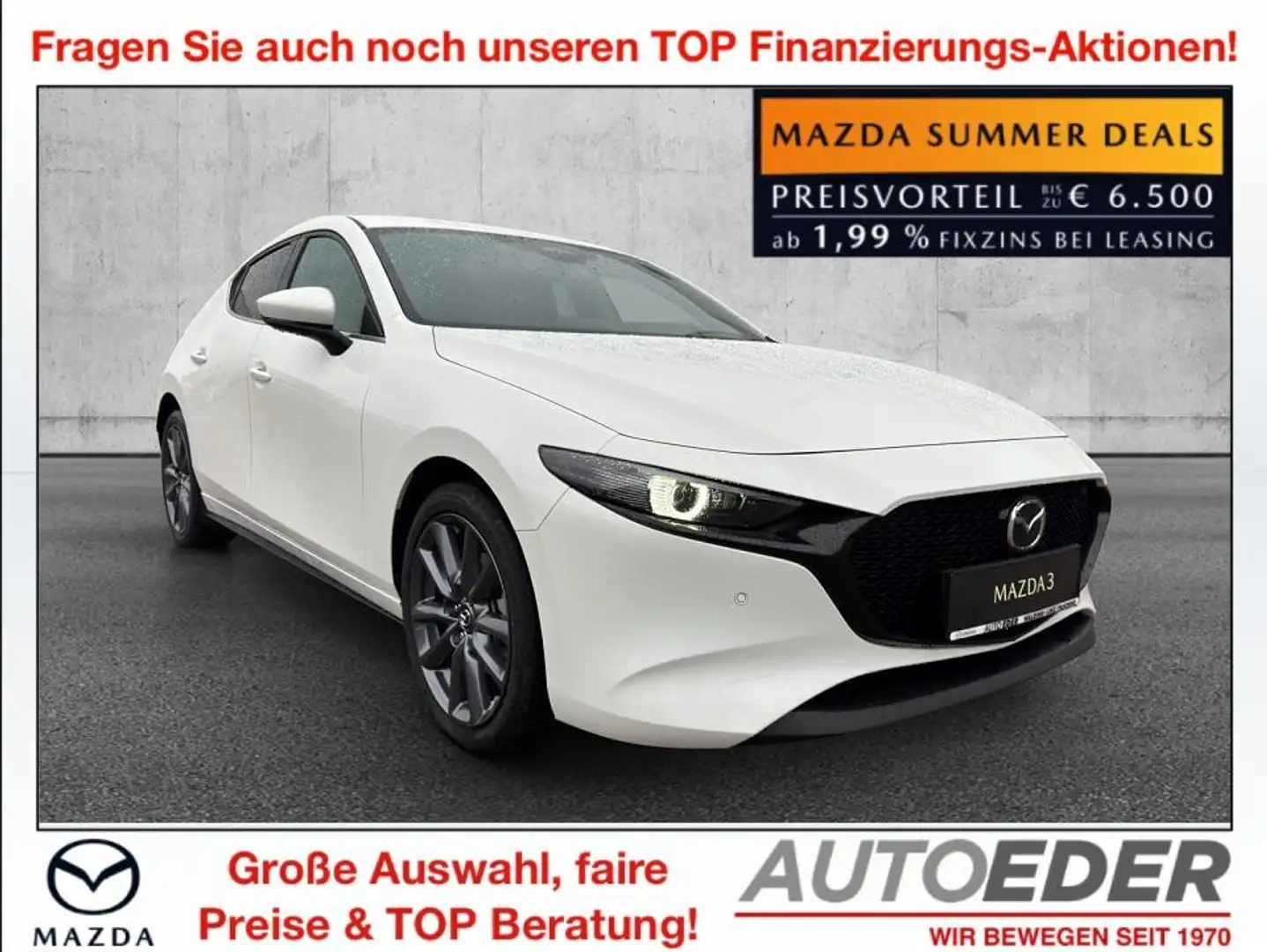 Mazda 3 Mazda3 e-Skyactiv-G140 Centre-Line Weiß - 1