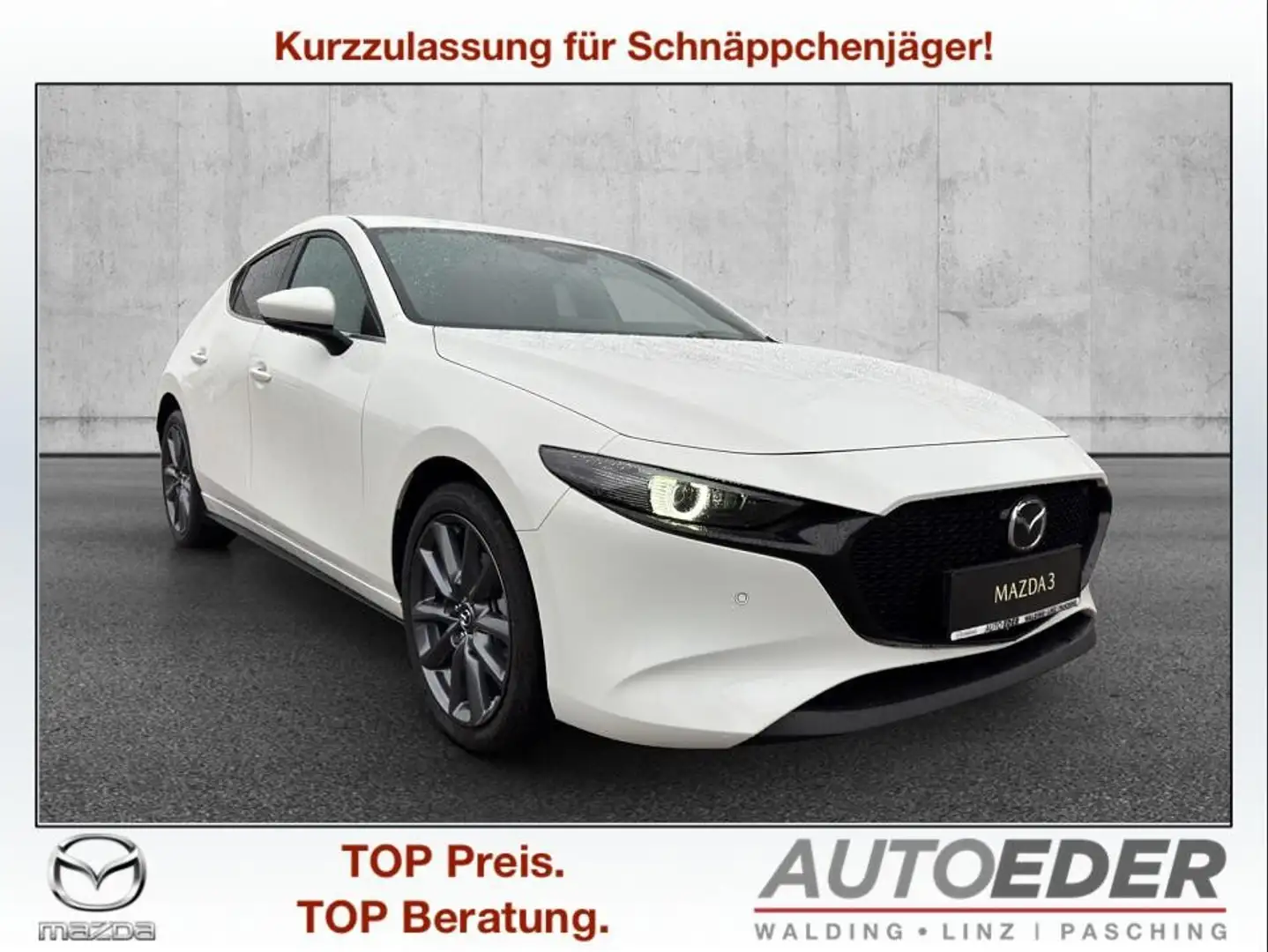 Mazda 3 Mazda3 e-Skyactiv-G140 Centre-Line Weiß - 1