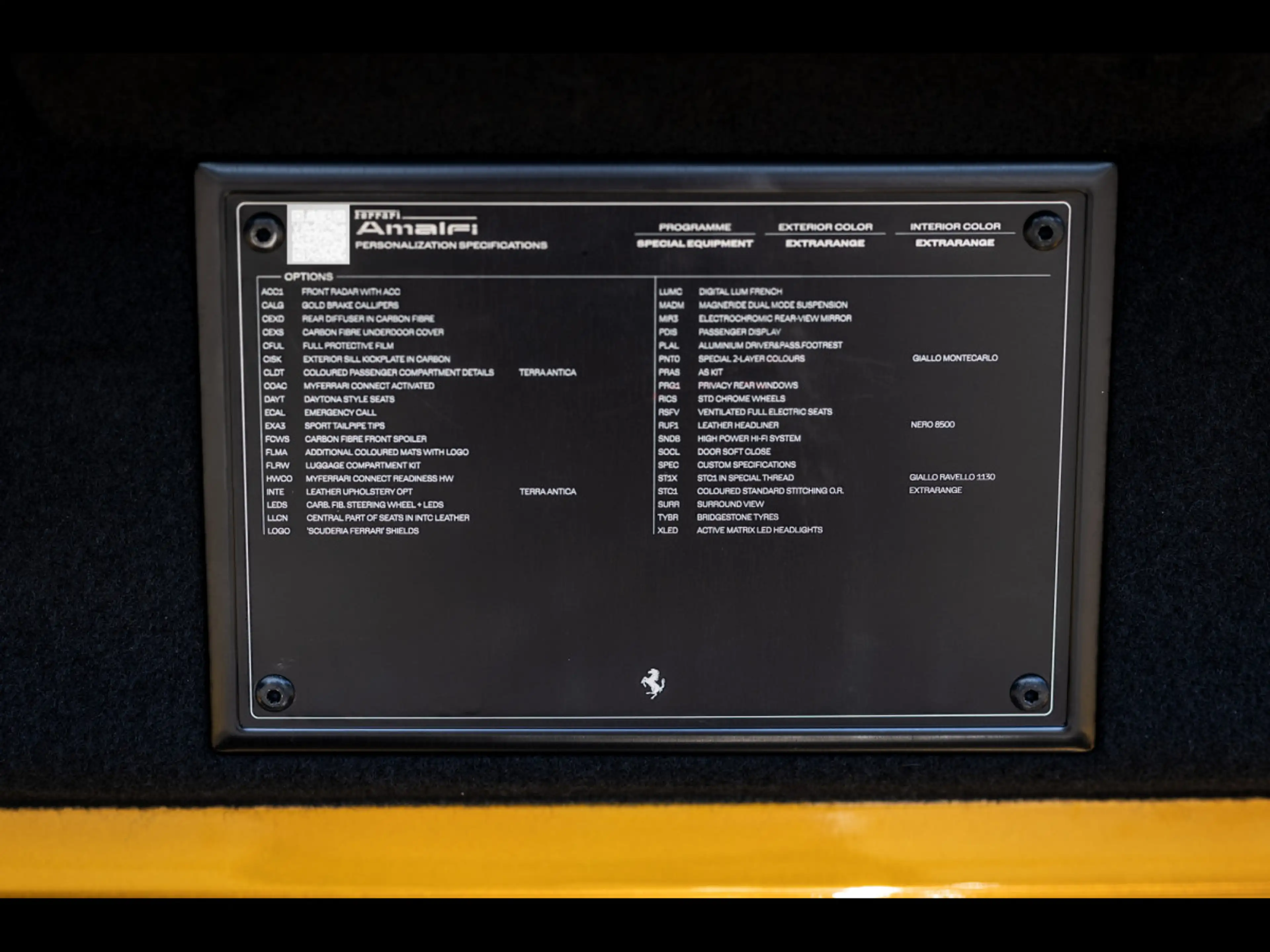 Ferrari Amalfi GIALLO MONTECARLO°PPF°CARBON°360°BURMESTER°DISP — photo 15
