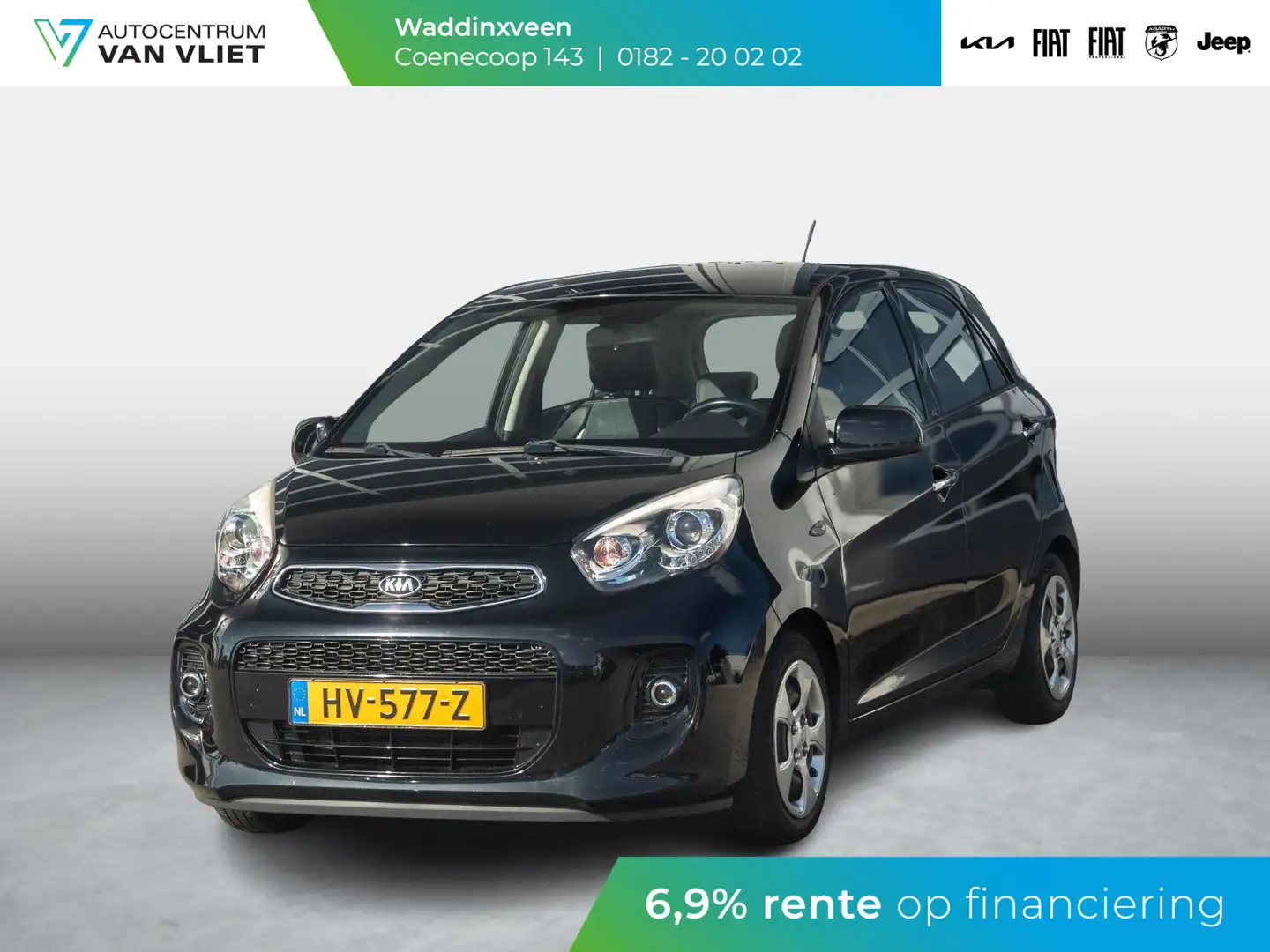 Kia Picanto 1.0 CVVT DynamicLine l lederen / alcantara bekledi Negro - 1
