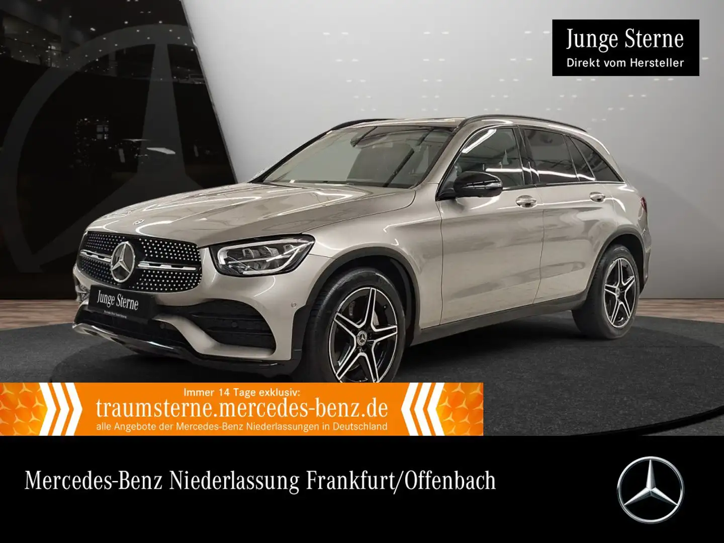 Mercedes-Benz GLC 300 d 4M AMG+NIGHT+PANO+360+AHK+LED+BURMESTER Silber - 1