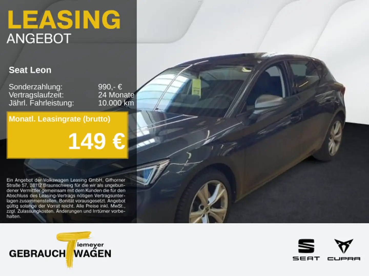 SEAT Leon 1.5 eTSI DSG FR MATRIX NAVI+ KAMERA MOD-202 Grau - 1