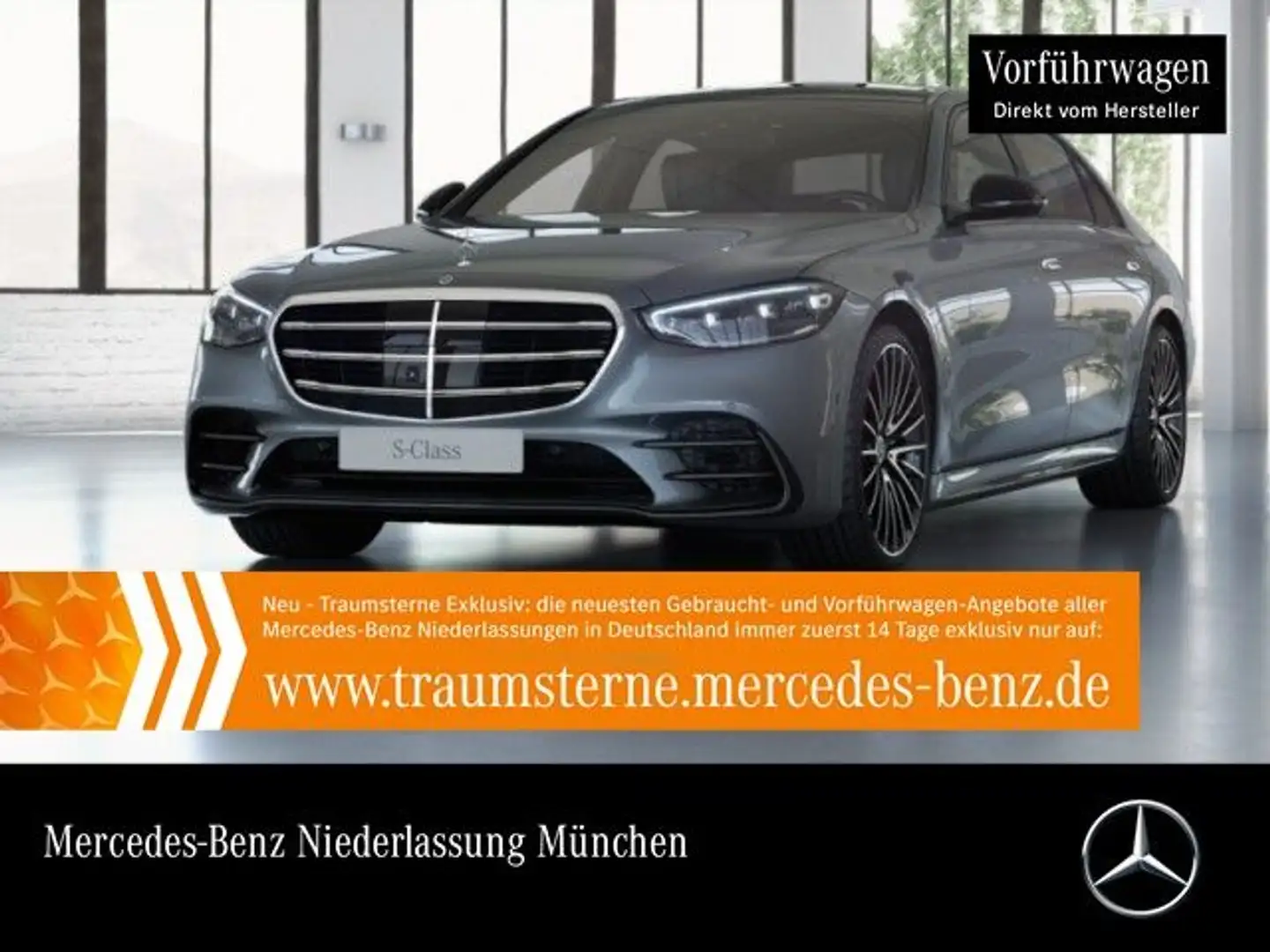 Mercedes-Benz S 600 S 580 L 4M AMG+NIGHT+PANO+360+MULTIBEAM+STHZG+21" Grau - 1