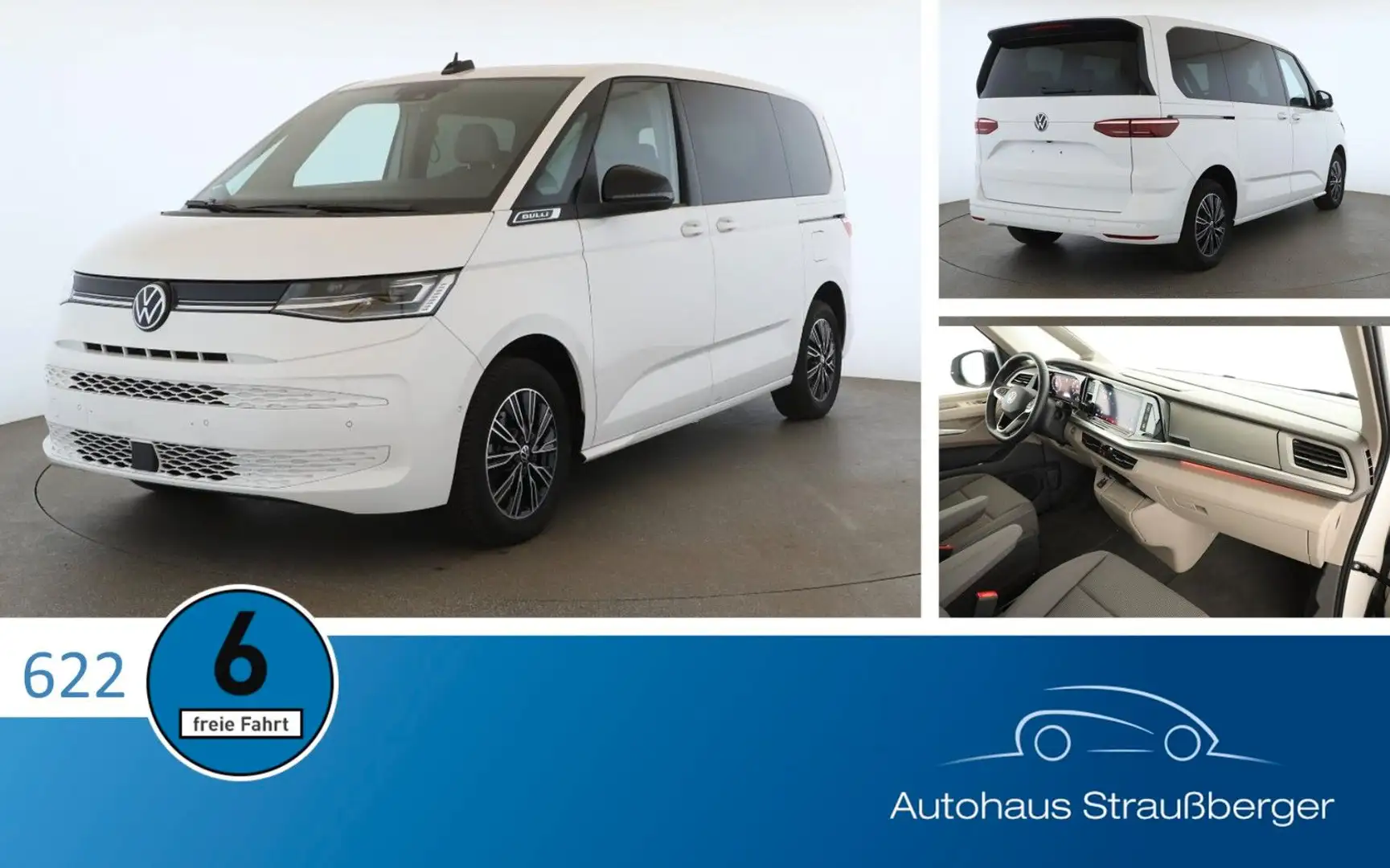 Volkswagen T7 Multivan Life KR 7-S IQ Light ACC AHK Pano Weiß - 1