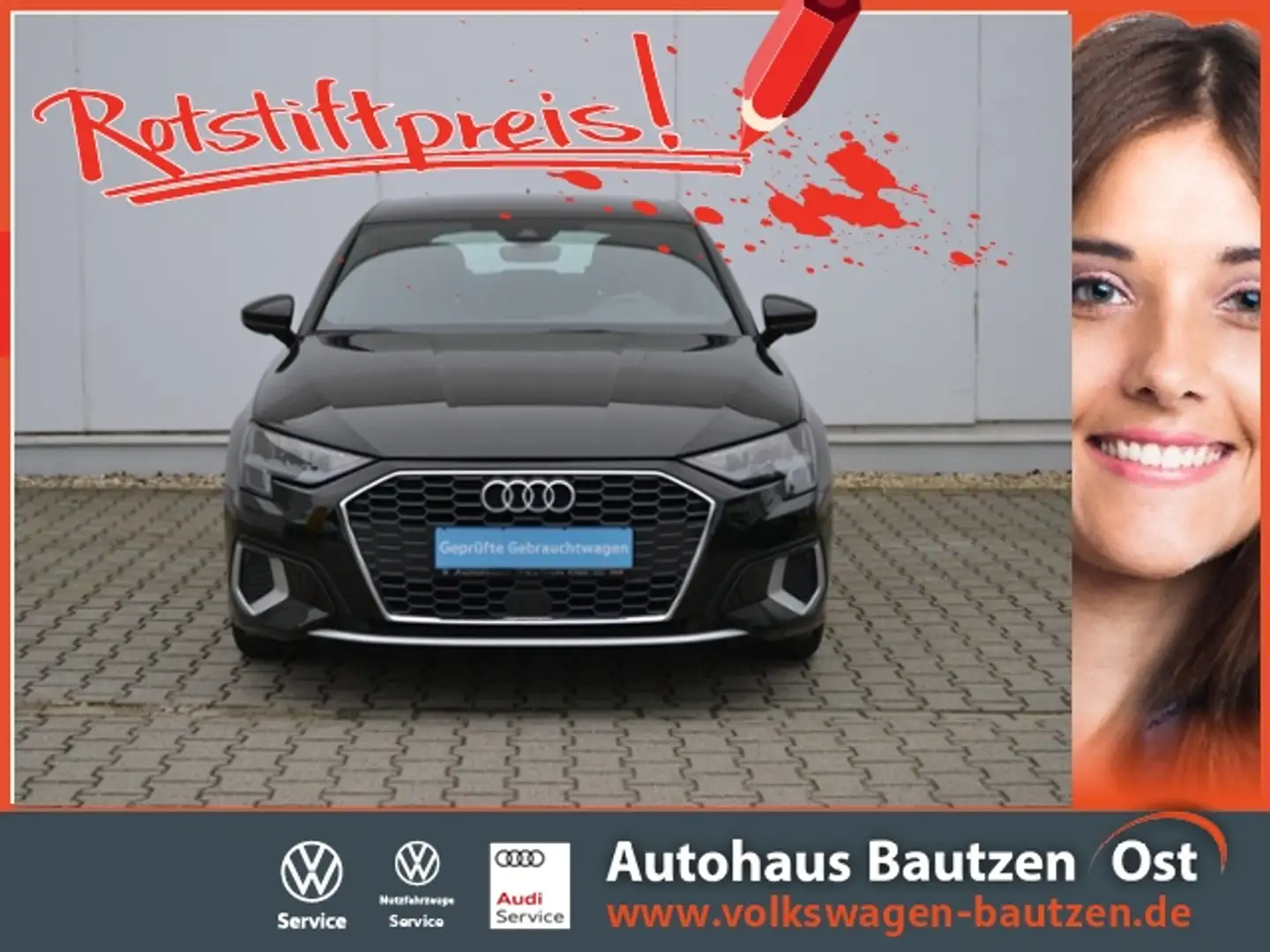 Audi A3 Sportback 35 TFSI Advanced AHK/LED/NAVI+VZE/17-ZO Schwarz - 1