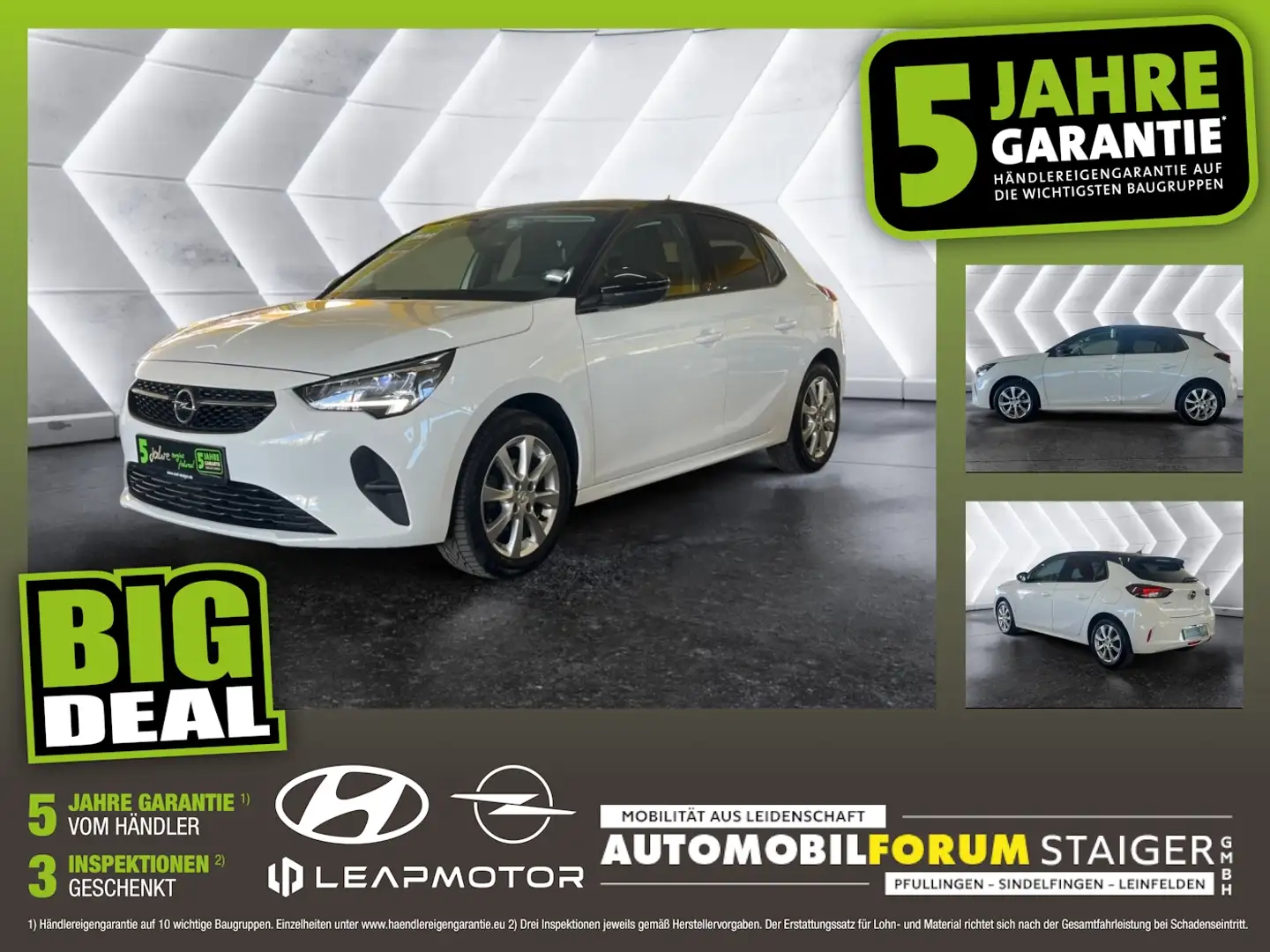 Opel Corsa F 1.2 Edition 5 Jahre Garantie 3 x Inspek Wit - 1